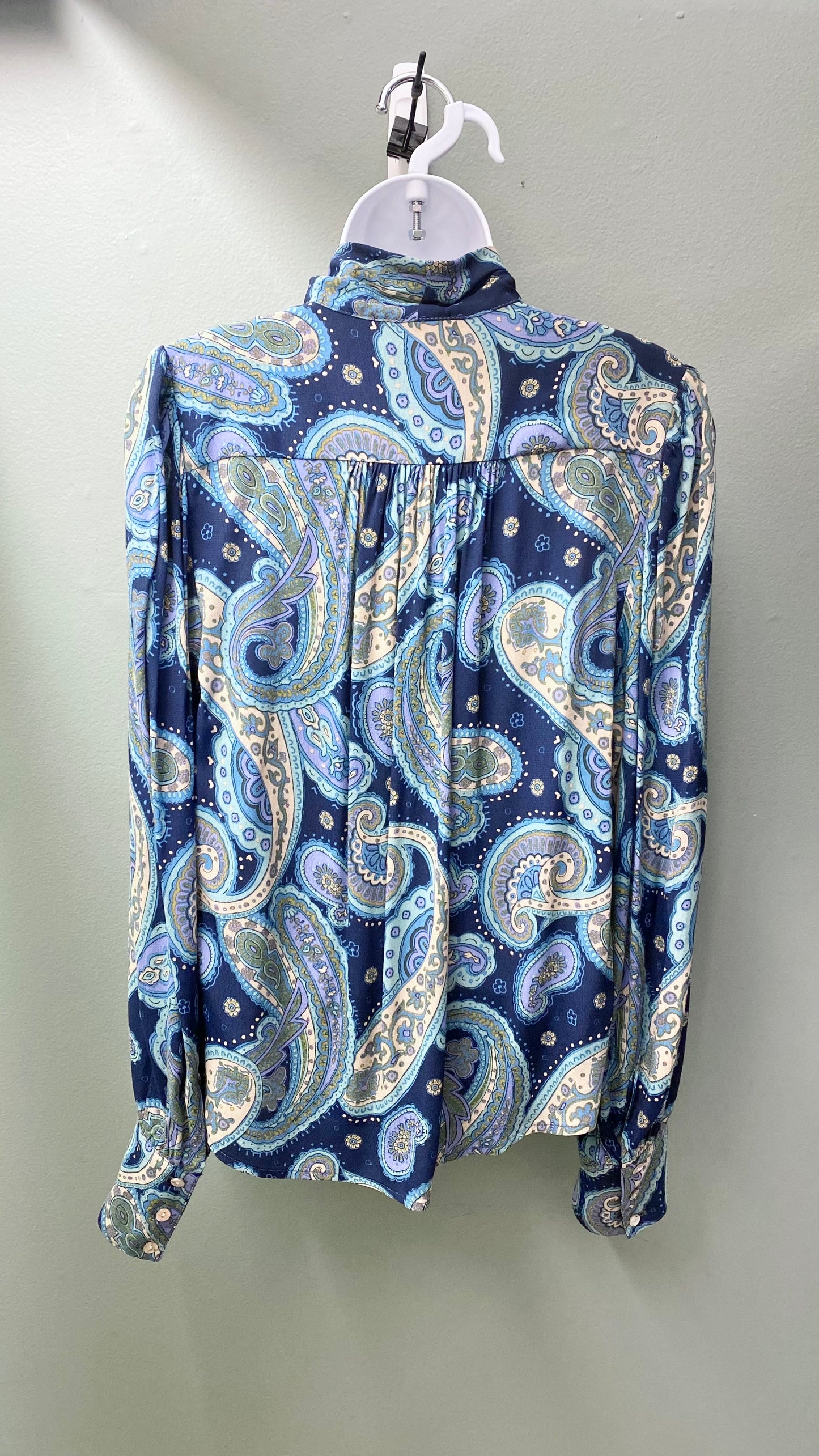 Karen Kane Paisley Bow Blouse
