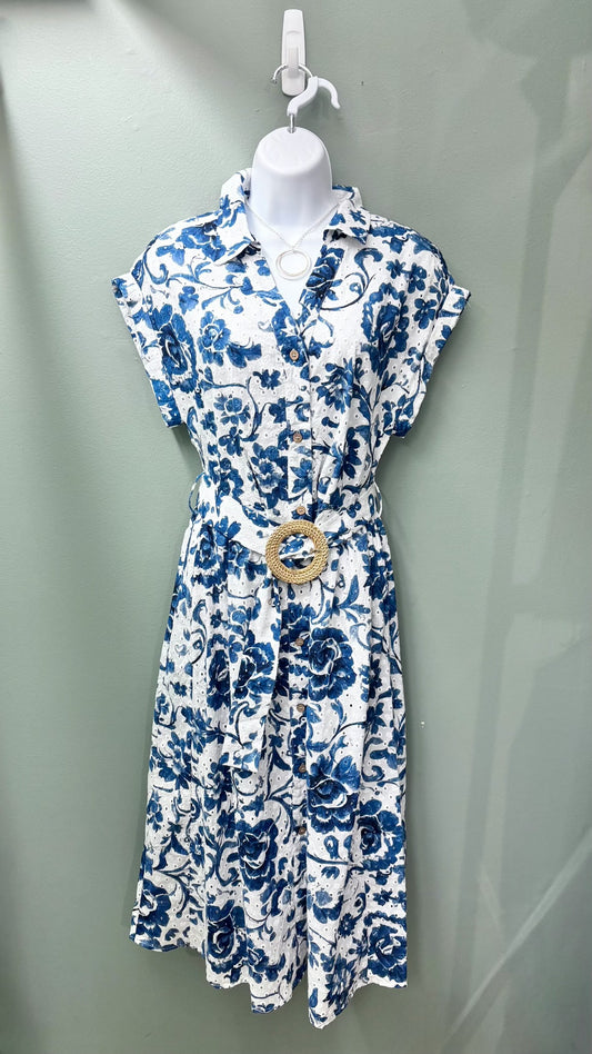 Charlie B Eyelet Dress with Belt