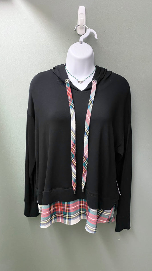 Karen Kane Hooded Contrast Top