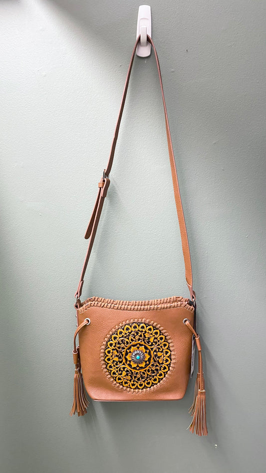 MC Bohemian Tooled Crossbody Purse