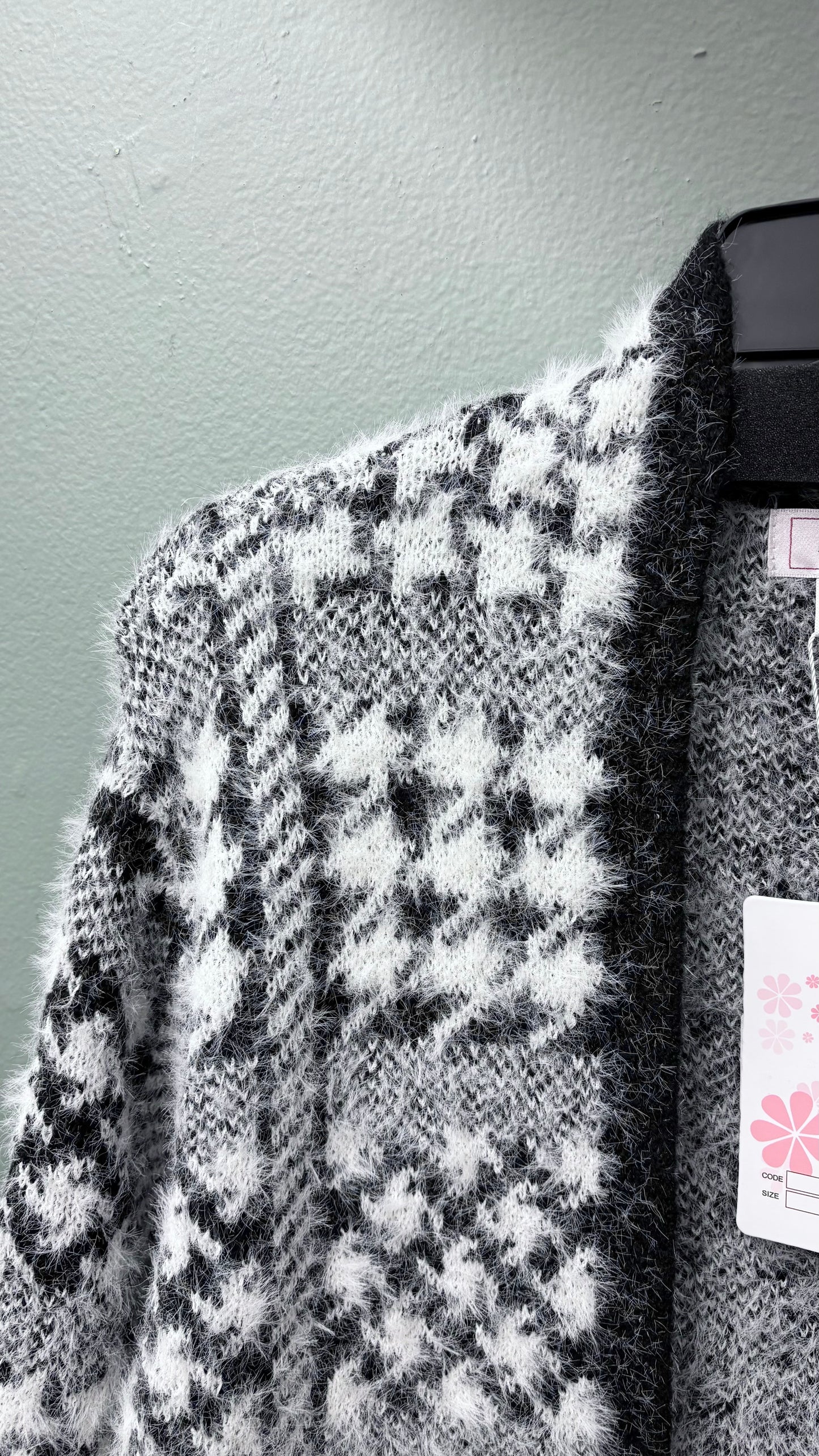 * Kamana Black Plaid Cardigan