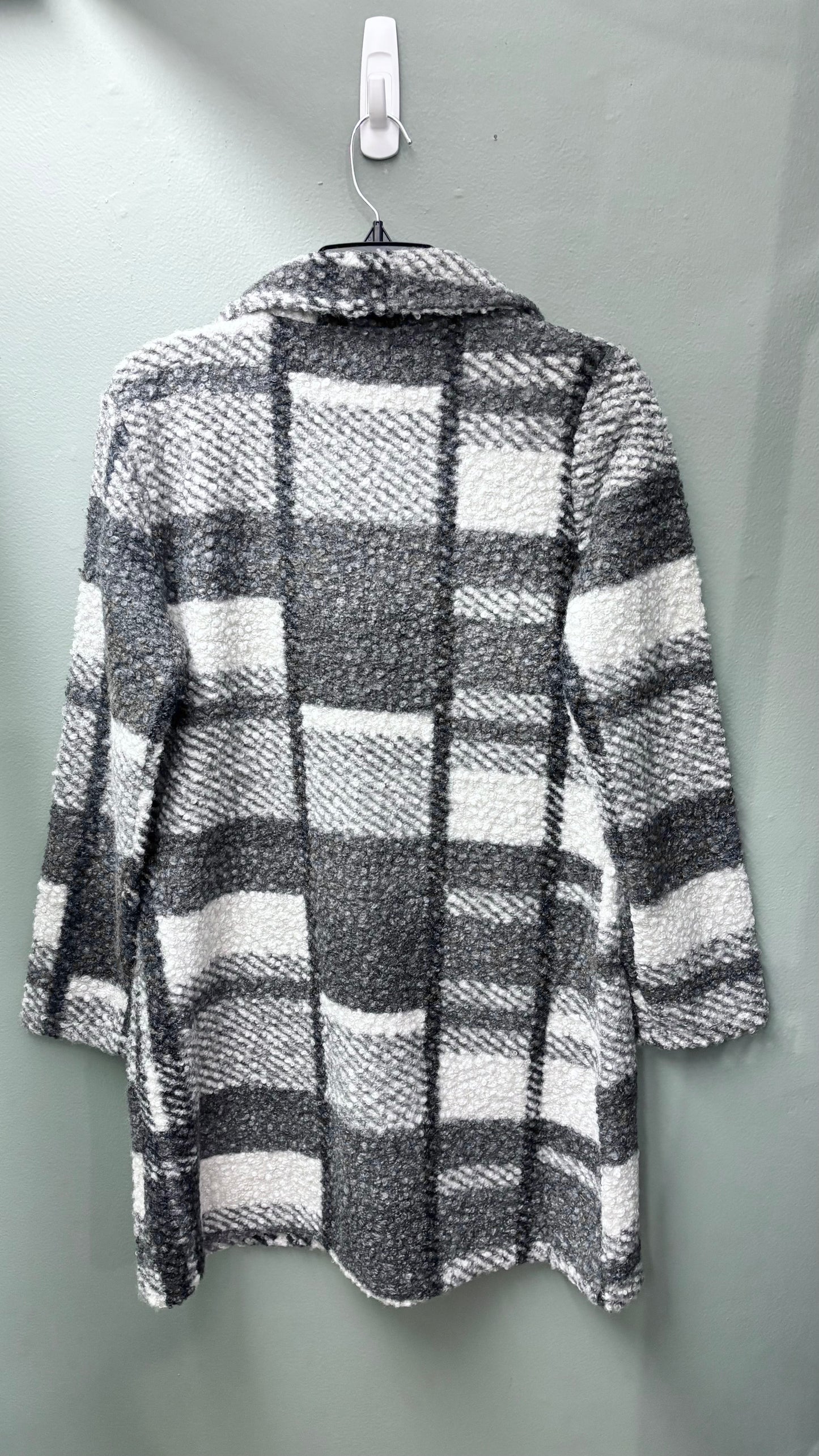 * Kamana Boucle Black and White Plaid Coat