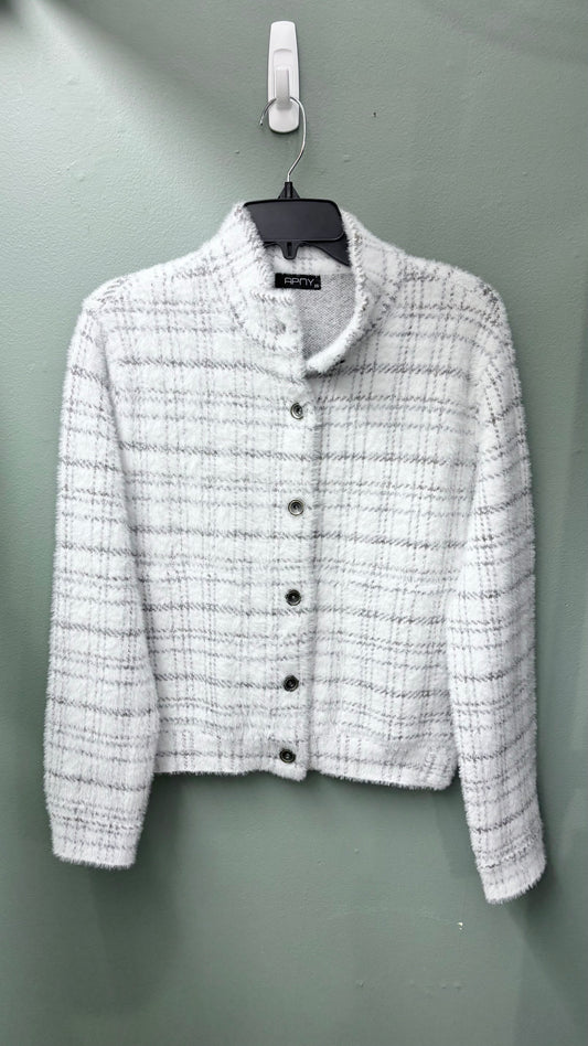 * APNY Cropped Plaid Cozy Cardigan / Jacket