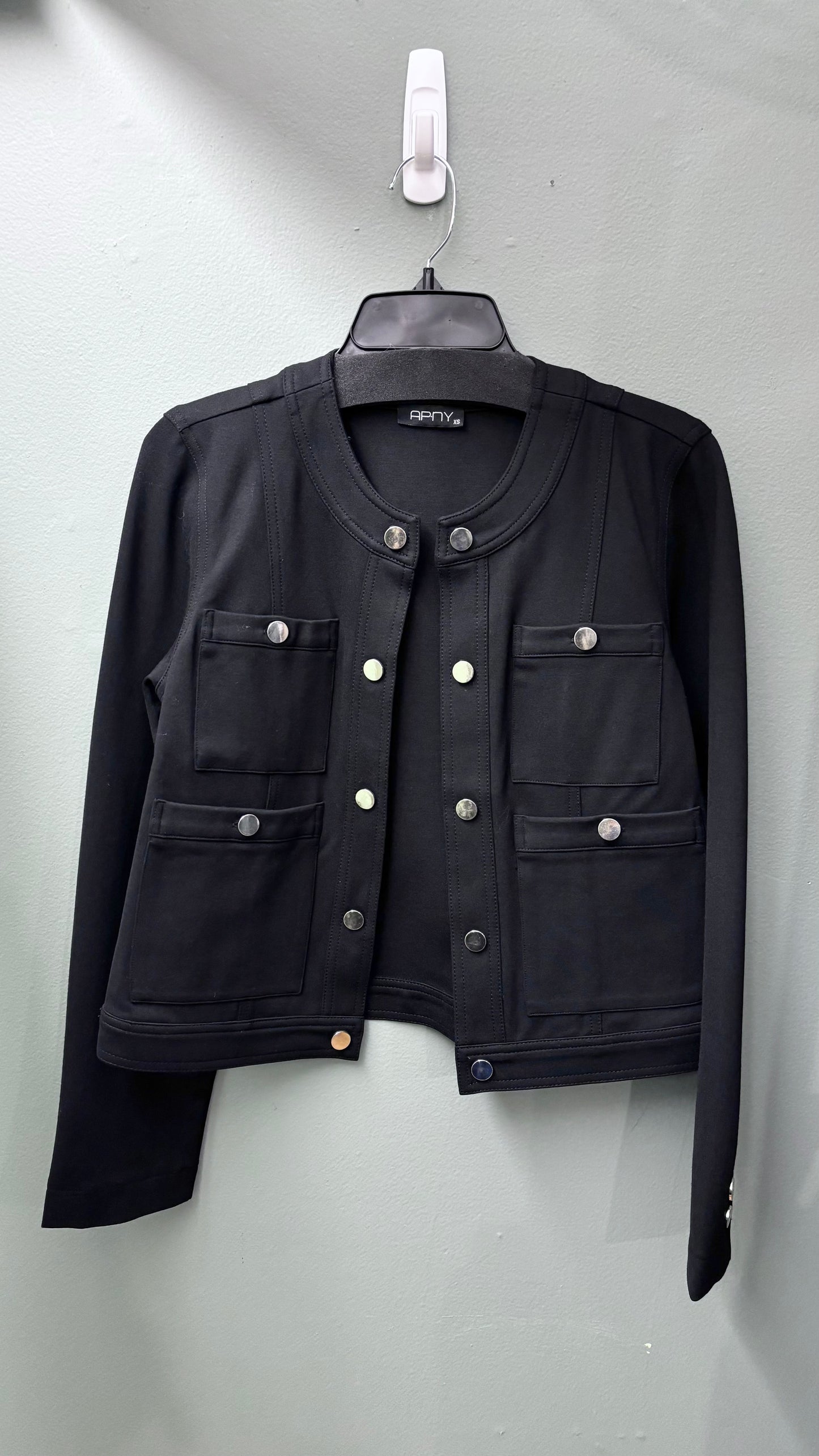 * APNY Collarless Black Jacket