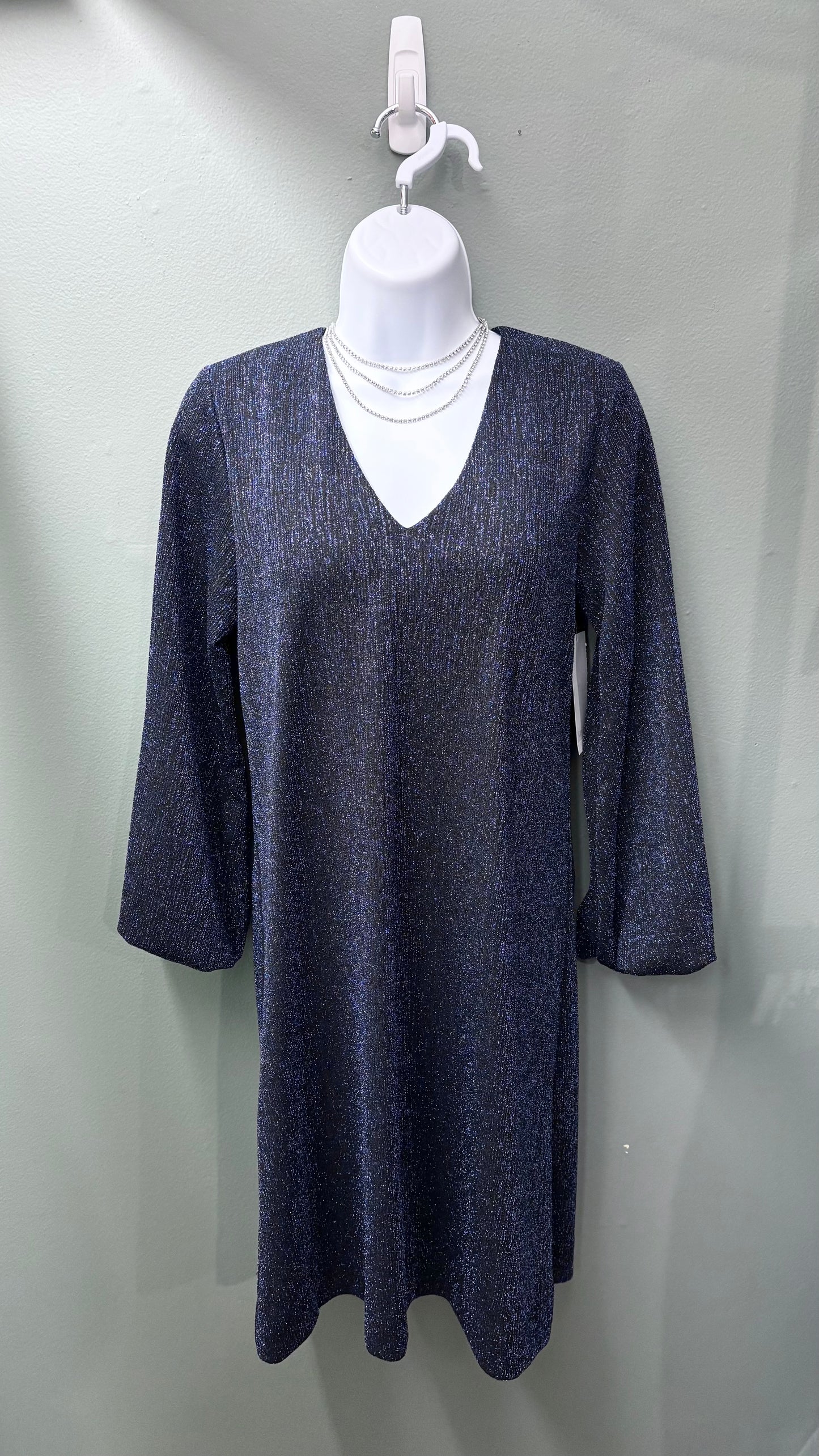 * Karen Kane Blouson Sleeve Shimmer Dress