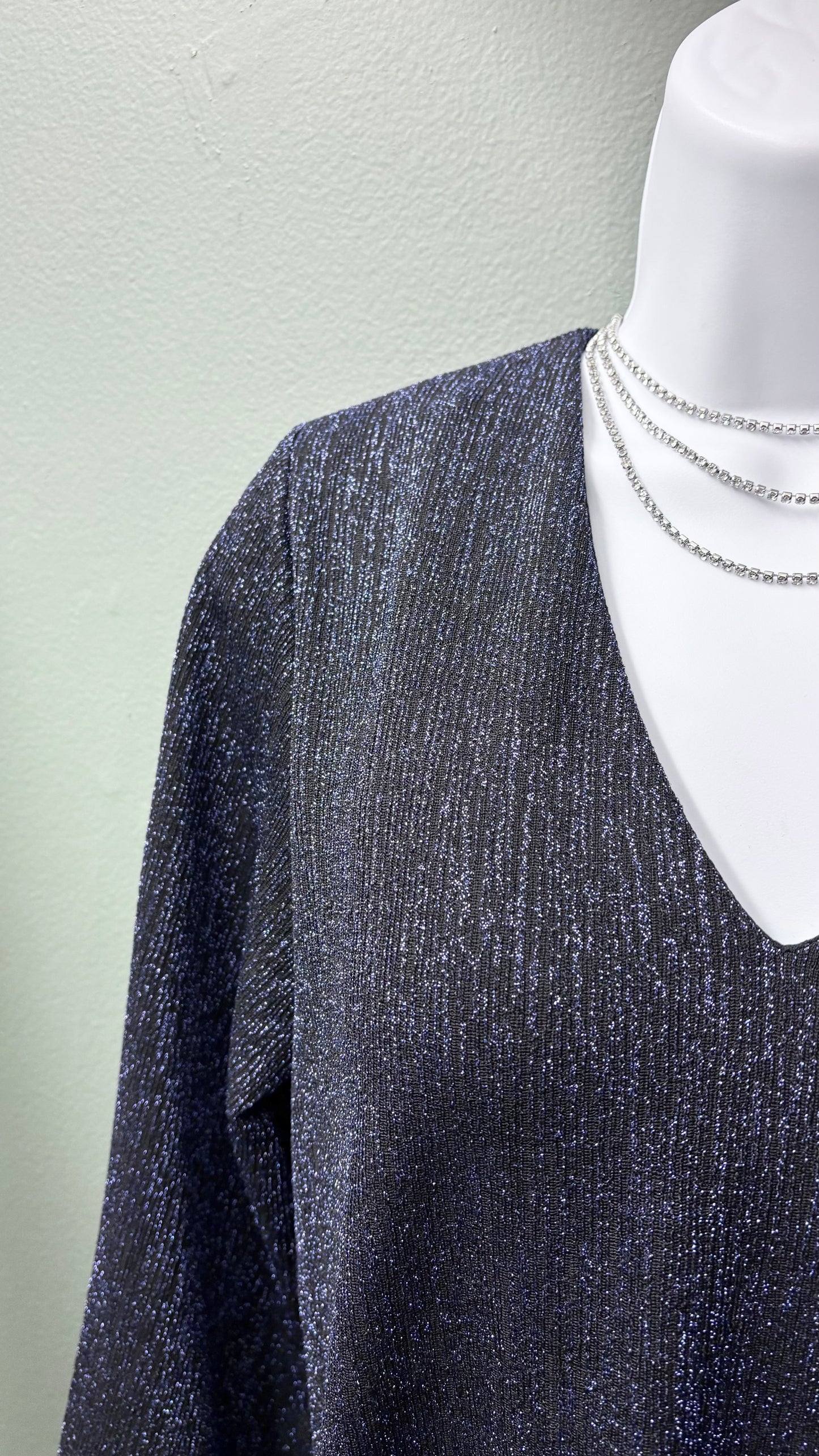 * Karen Kane Blouson Sleeve Shimmer Dress