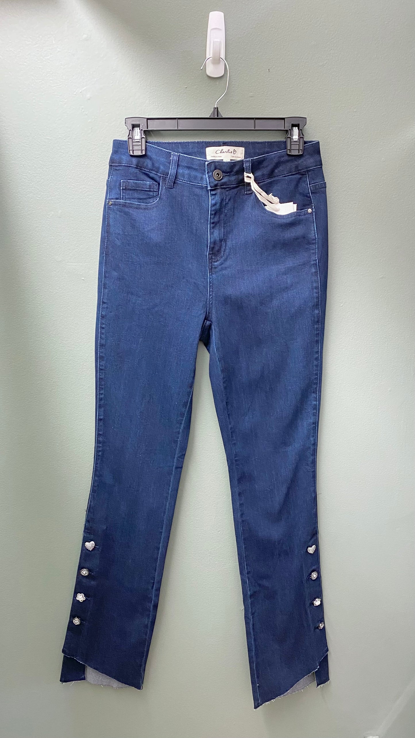 Charlie B Gem Button Jean