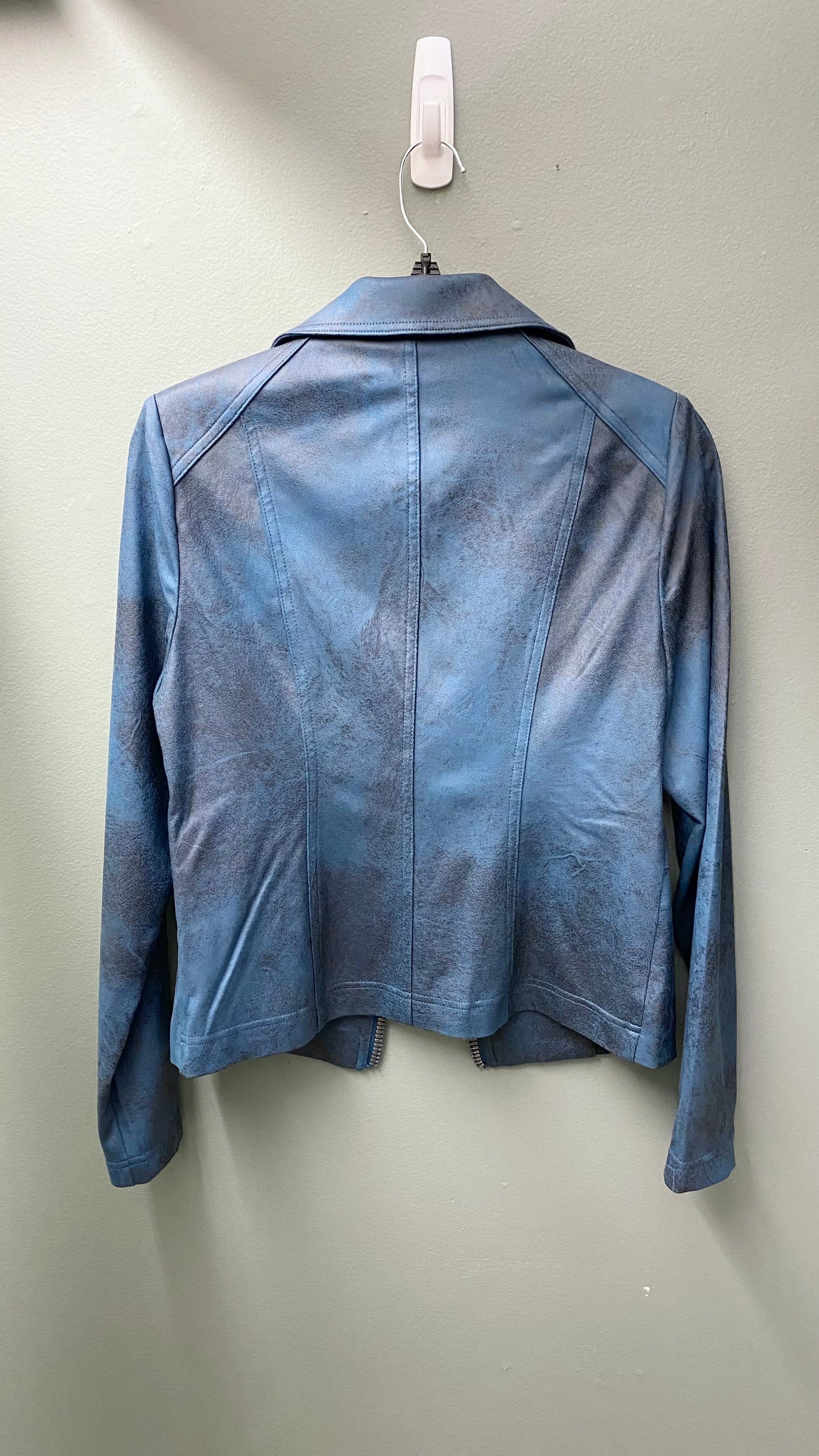 Charlie B Faux Leather Moto Jacket - Peacock