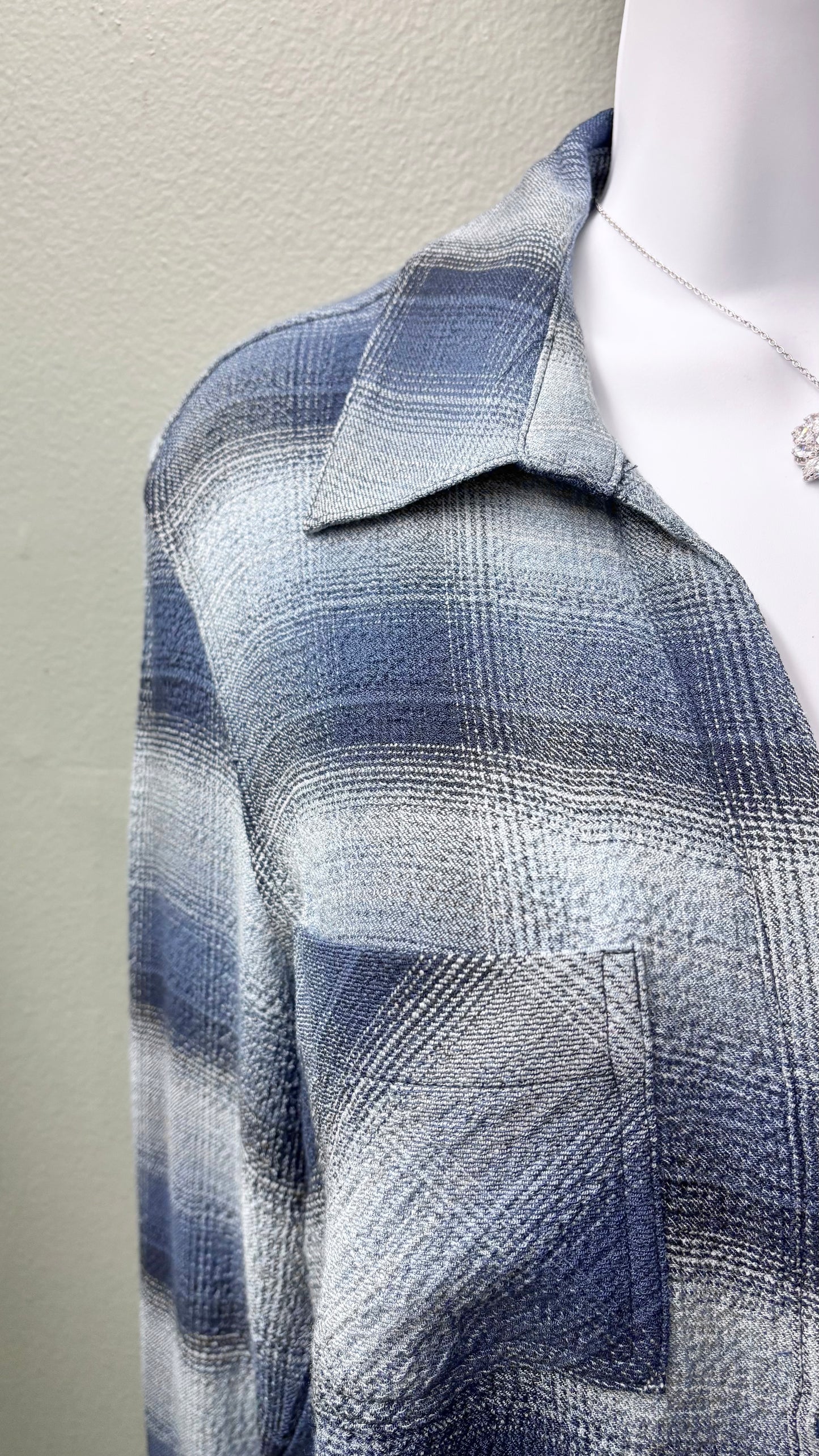* Charlie B Plaid Buttoned Top