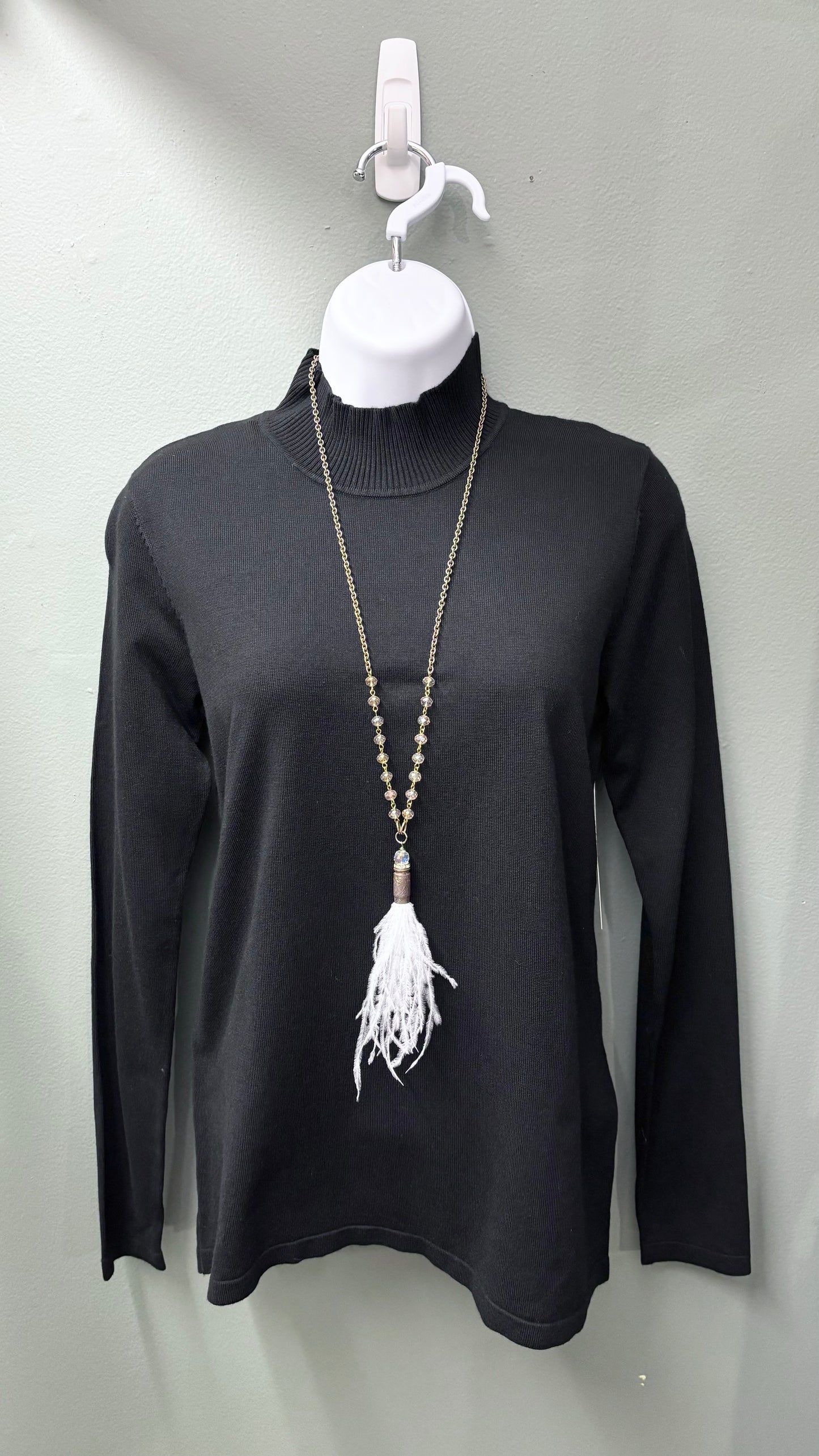 * Multiples Black Mock Neck Sweater Top
