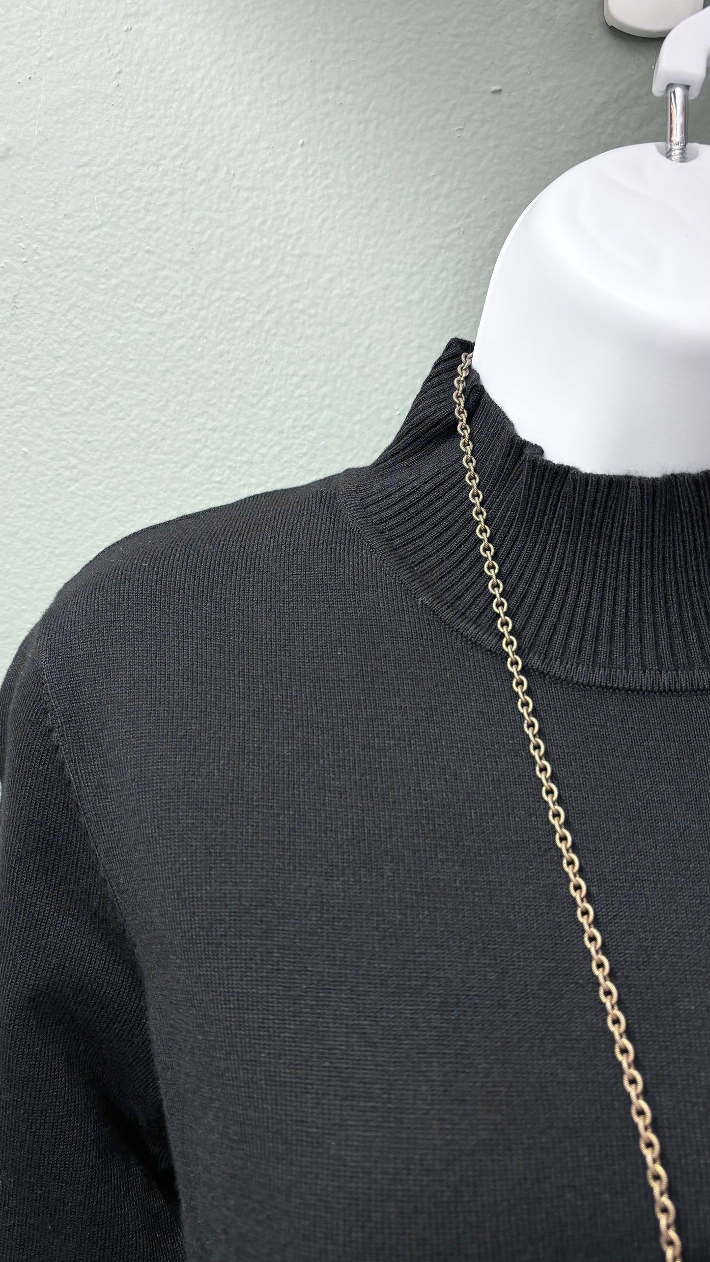 * Multiples Black Mock Neck Sweater Top