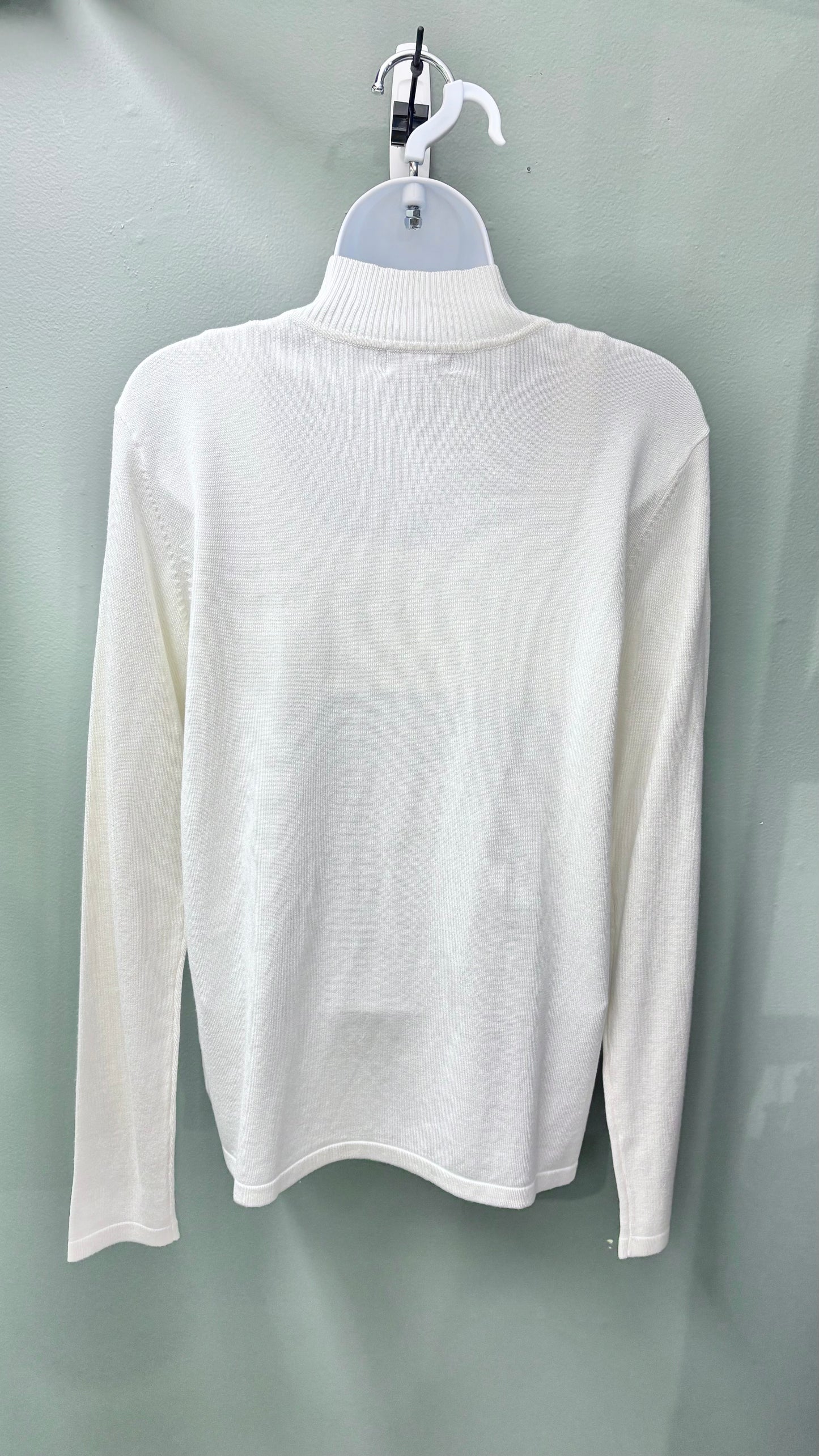 * Multiples White Mock Neck Sweater Top
