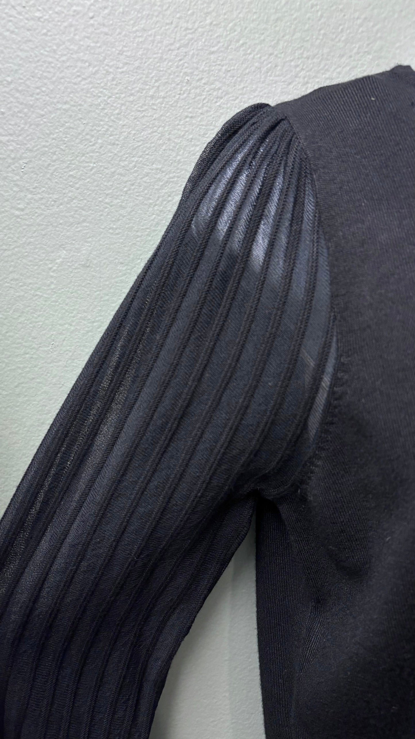 * Sunday Black Top with Accent Sleeves