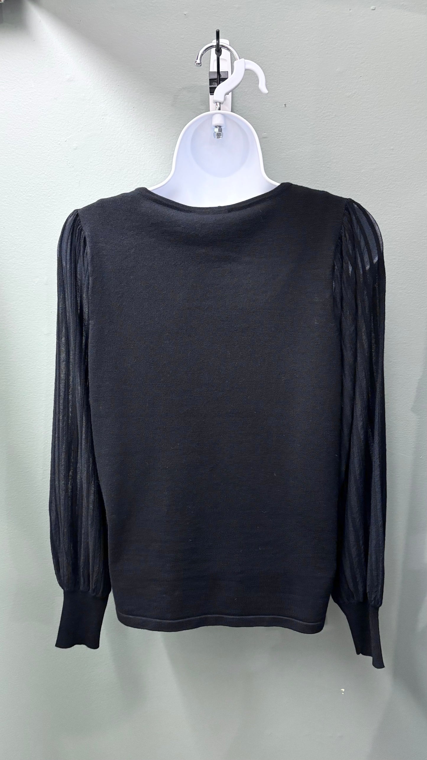* Sunday Black Top with Accent Sleeves
