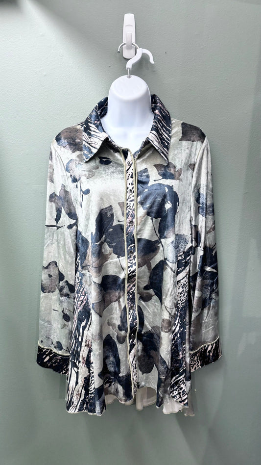 * Kamana Velvet Marble Print Top