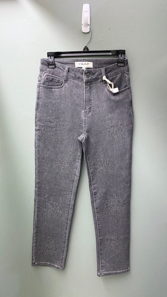 Charlie B Denim All Over Studded Pant