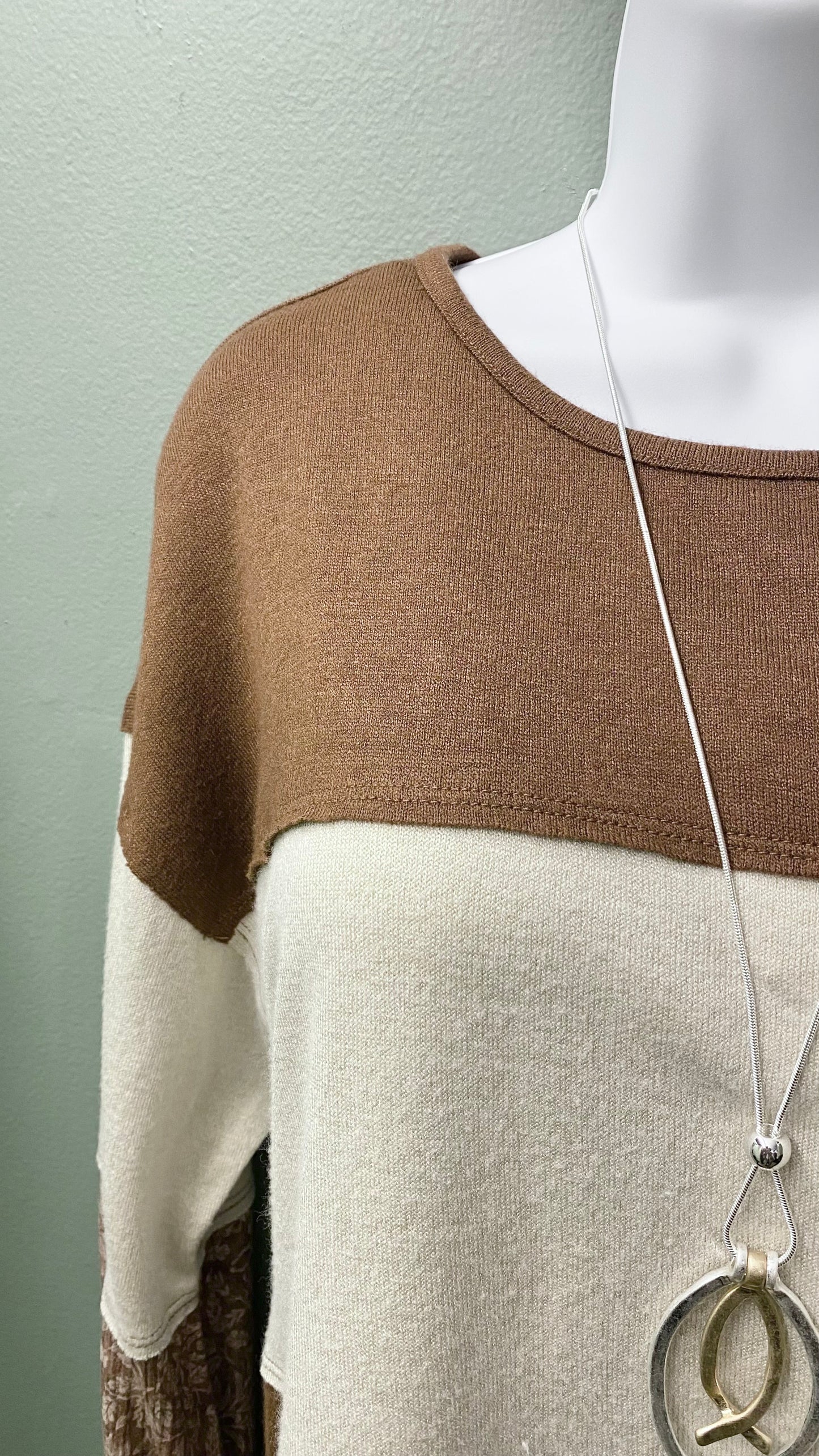 Doe and Rae Colorblock Knit Top