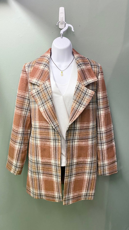 Multiples Plaid Jacket