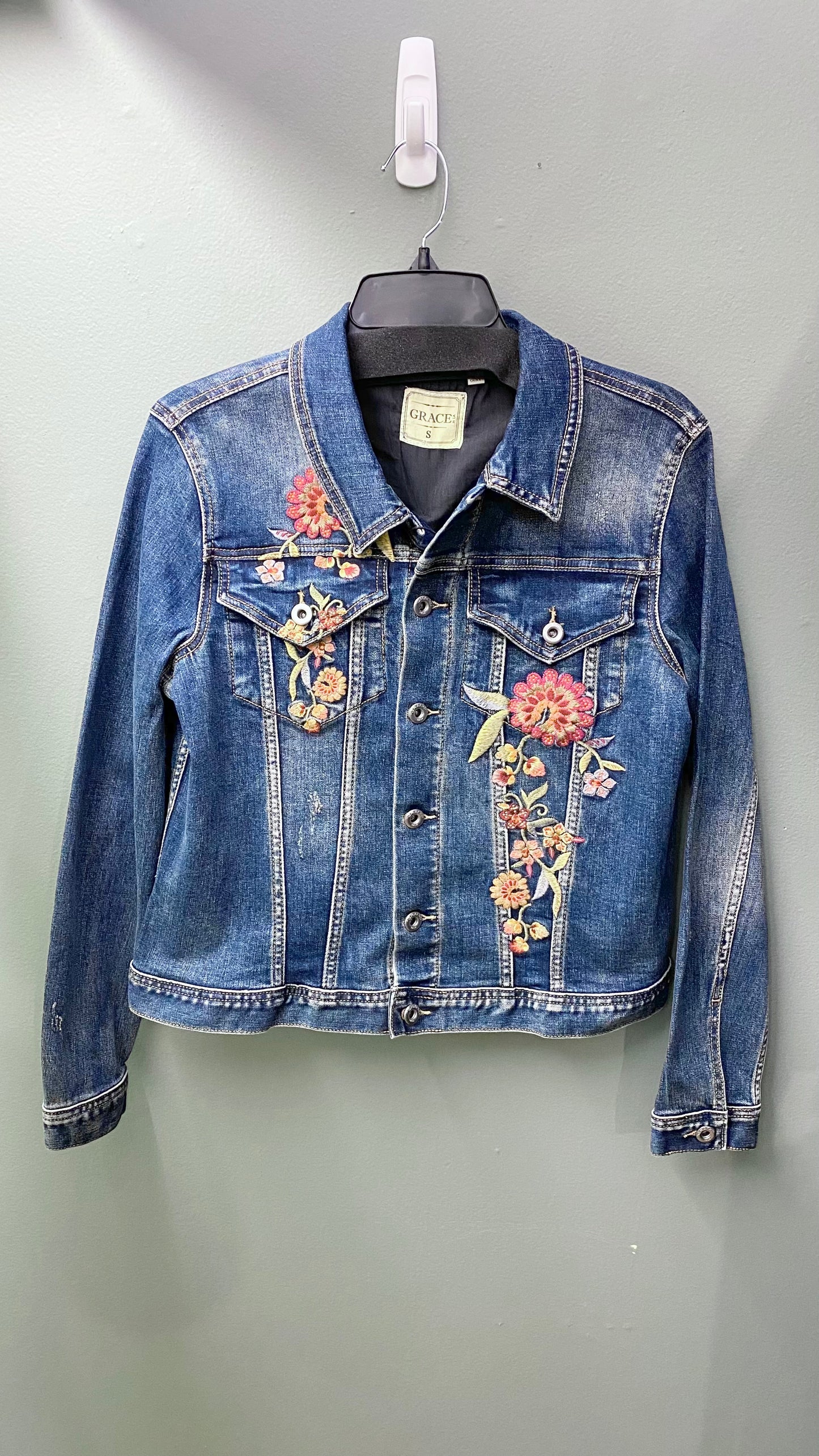 Grace Embroidered Jean Jacket