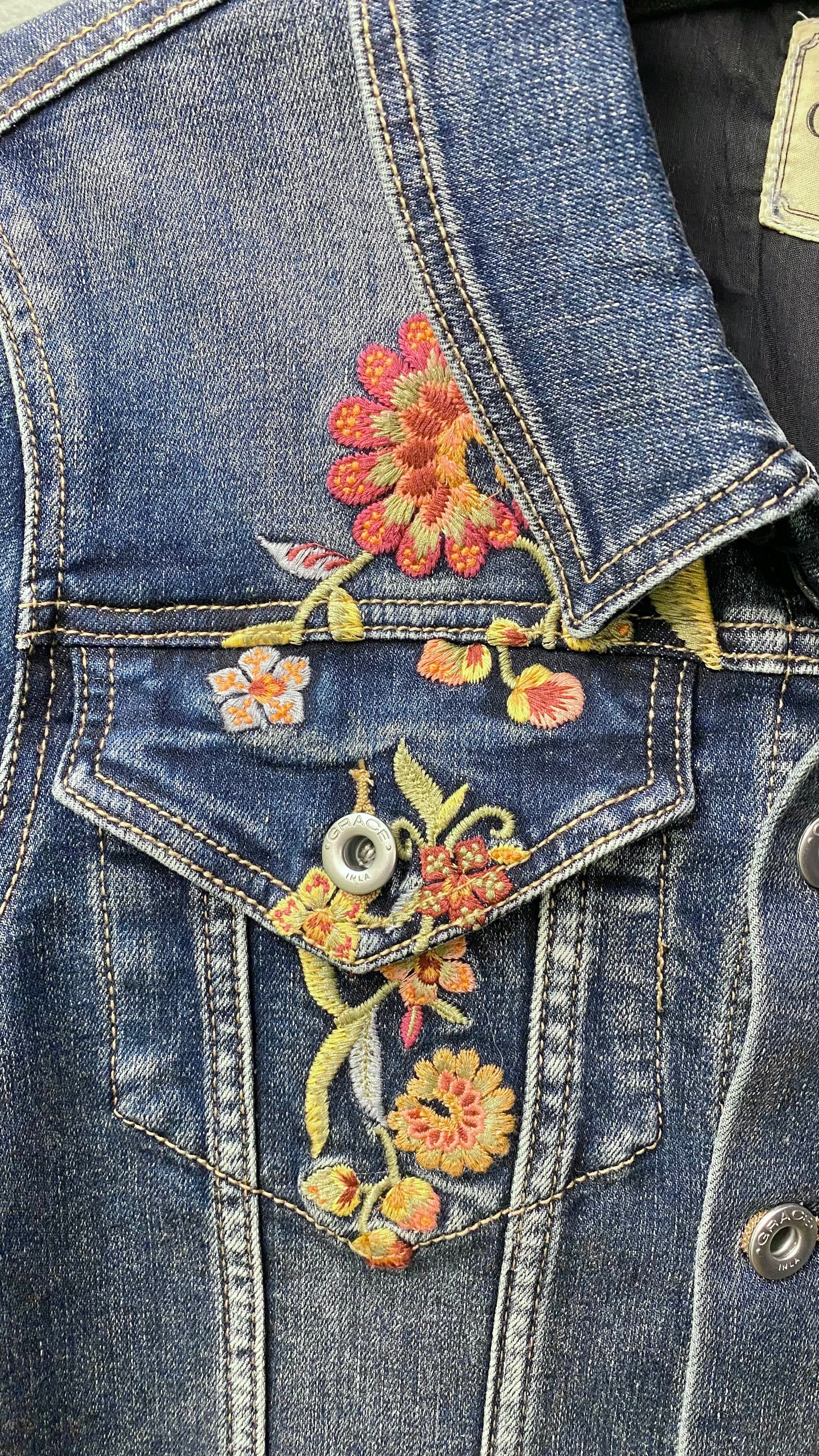 Grace Embroidered Jean Jacket
