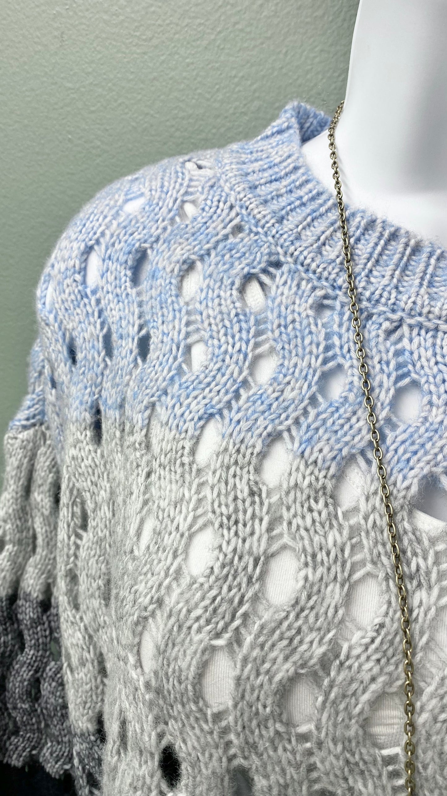 Clearance - Charlie B Open Weave Blue