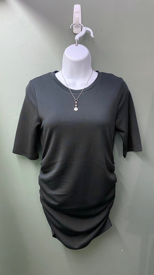 Soya Concept Black Ruched Sides Top