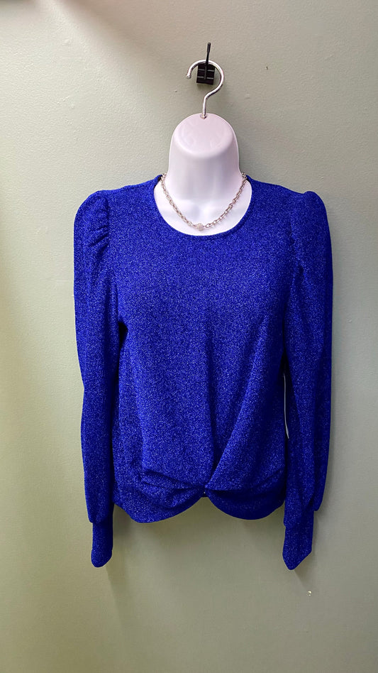 Karen Kane Puff Sleeve Sparkle Top