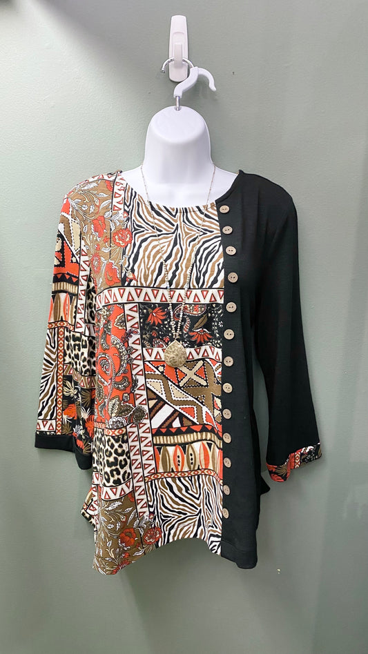 Multiples Button Detail Top