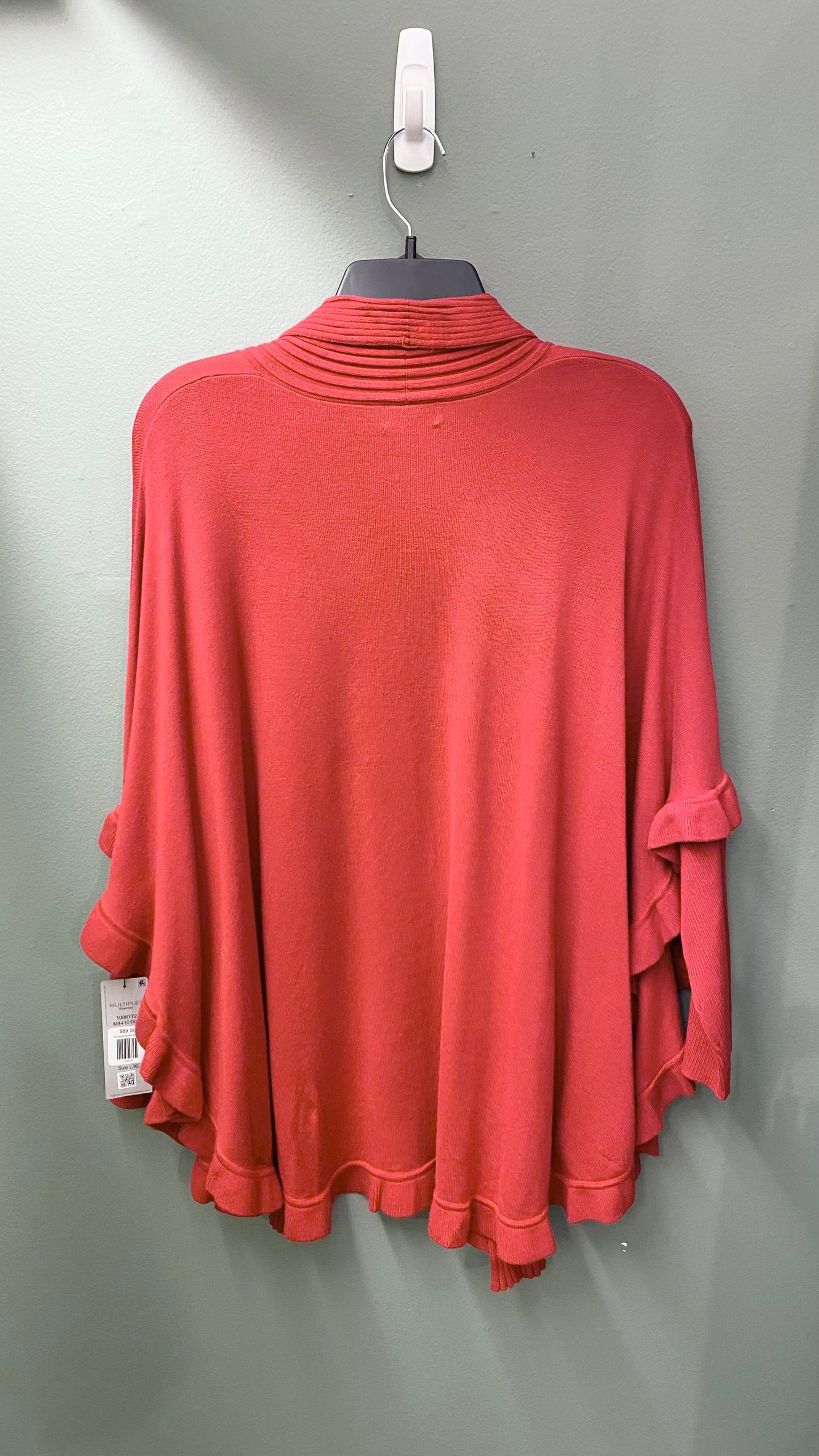 Multiples Ruffle Butterfly Cut Sweater