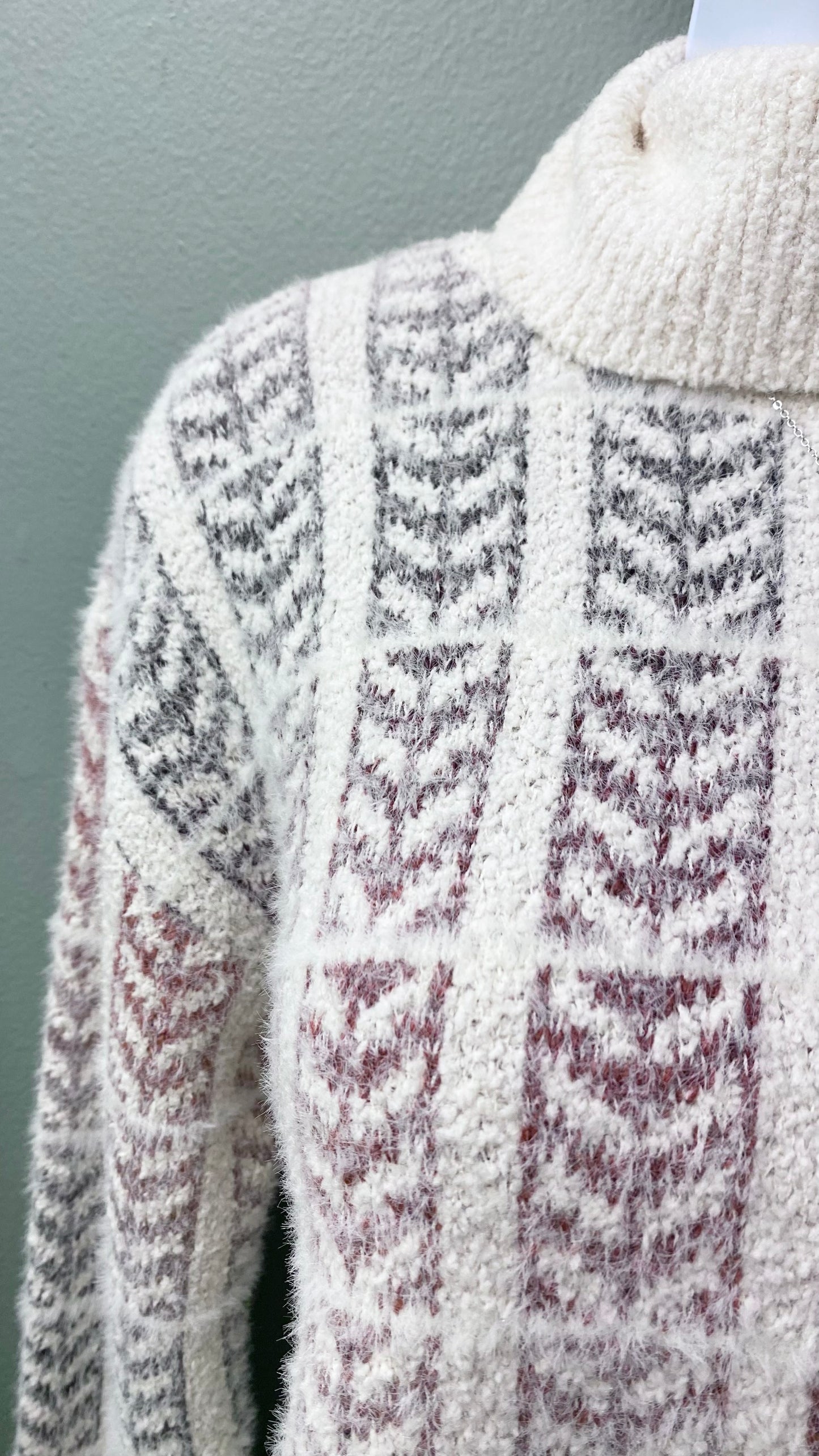Clearance - Charlie B Jacquard Turtleneck