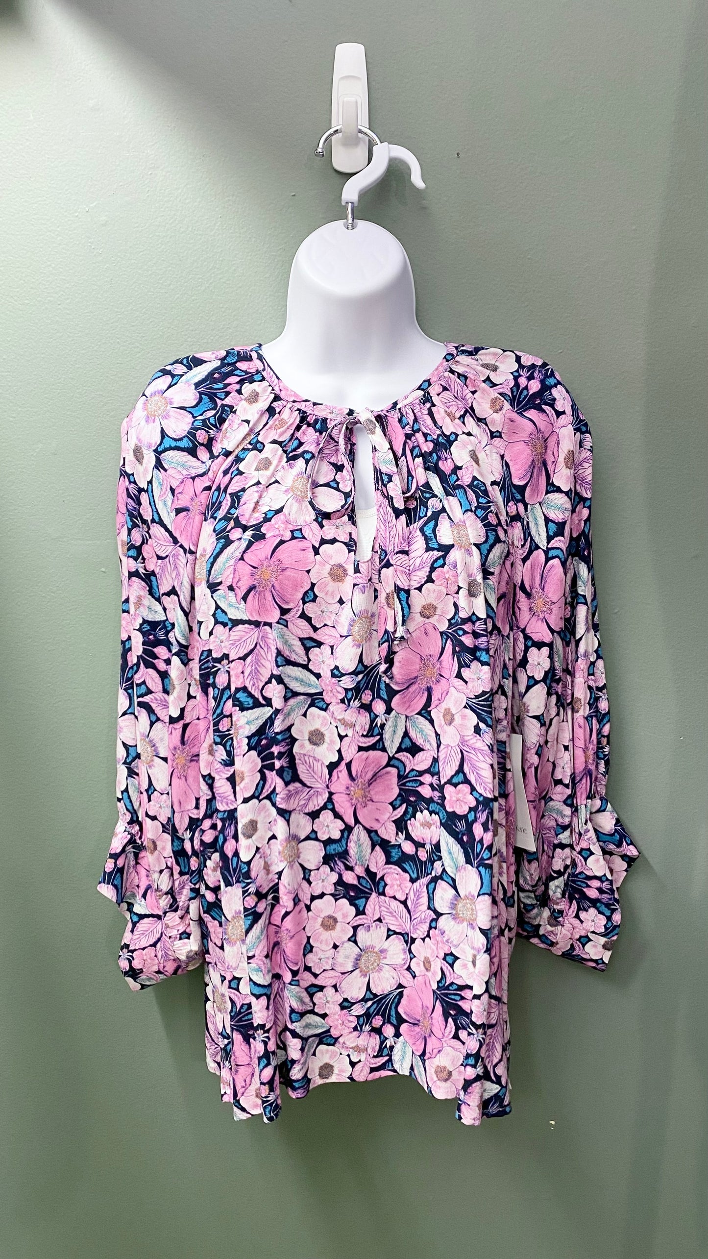 Karen Kane Pink Floral Blouse