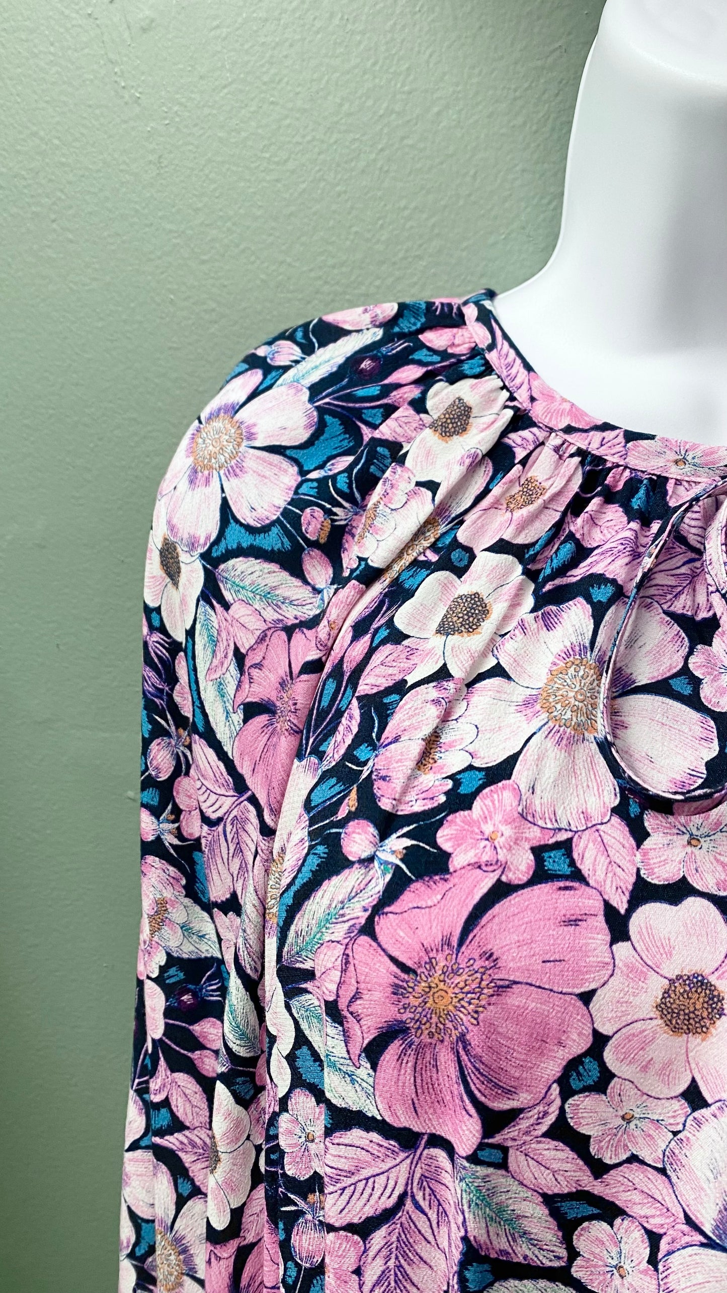 Karen Kane Pink Floral Blouse