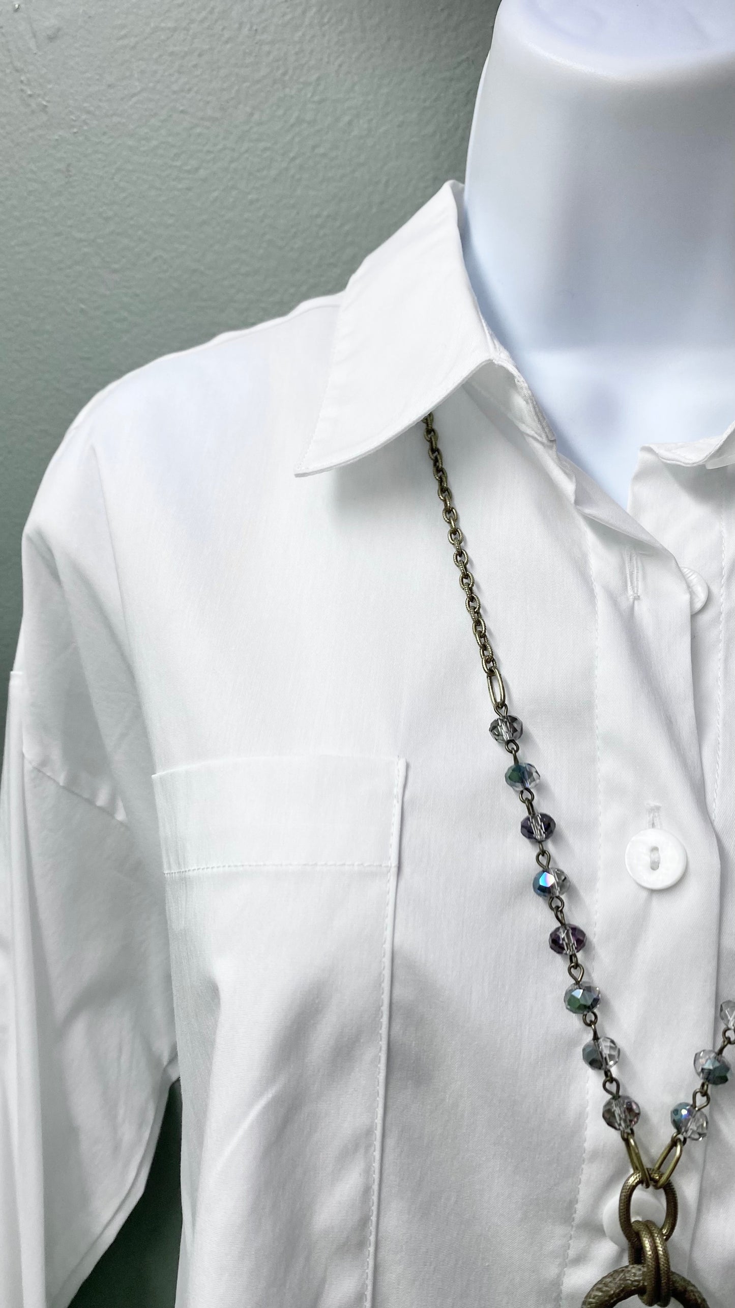 Charlie B White Buttoned Top