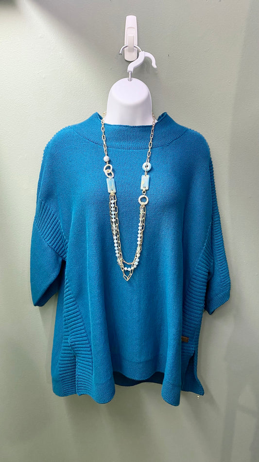 Shannon Passero Teal Knit Pullover Sweater