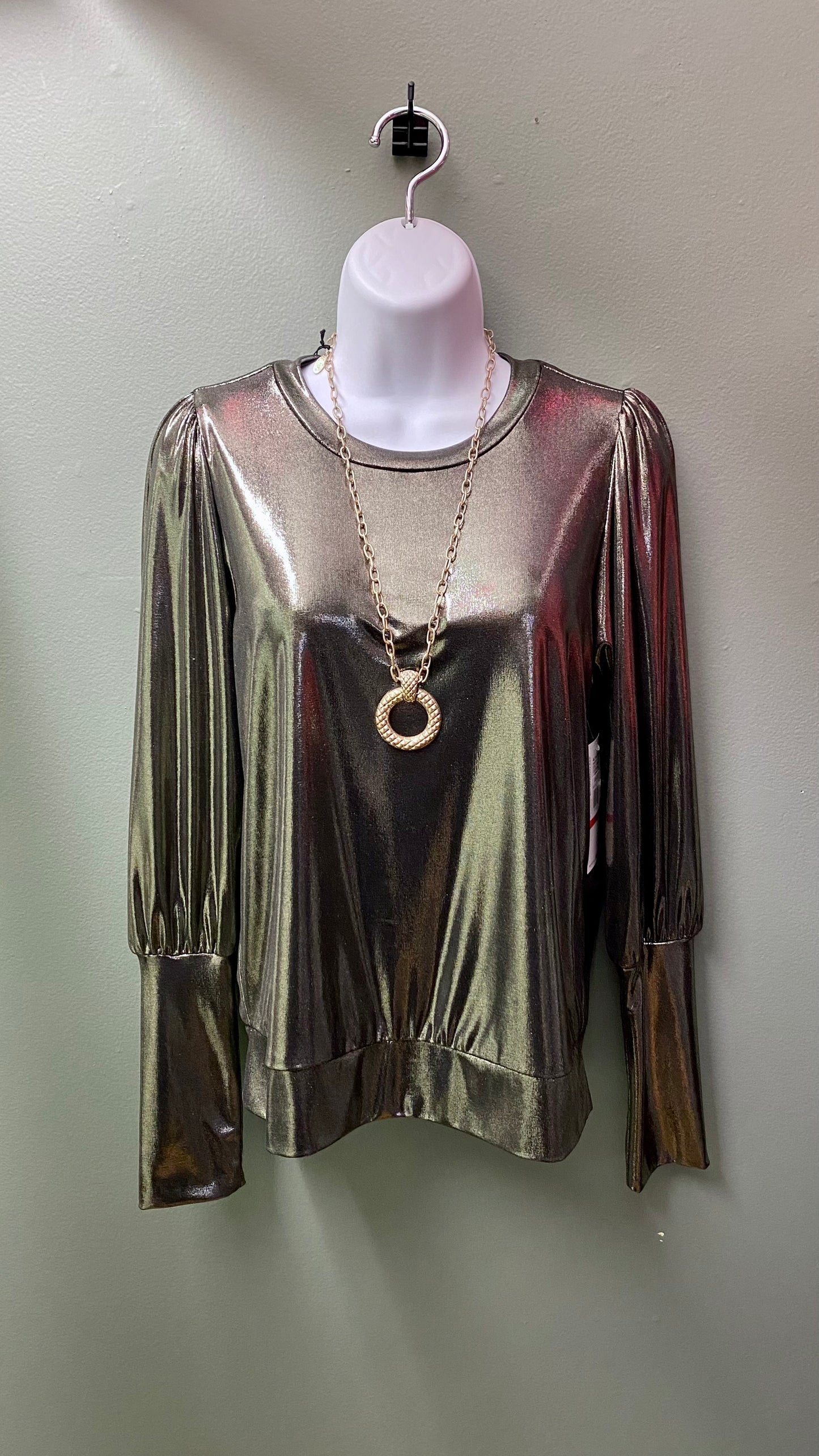 Clearance - Karen Kane Gold Metallic