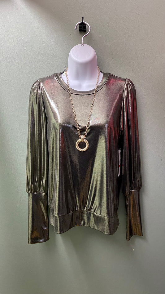 Clearance - Karen Kane Gold Metallic