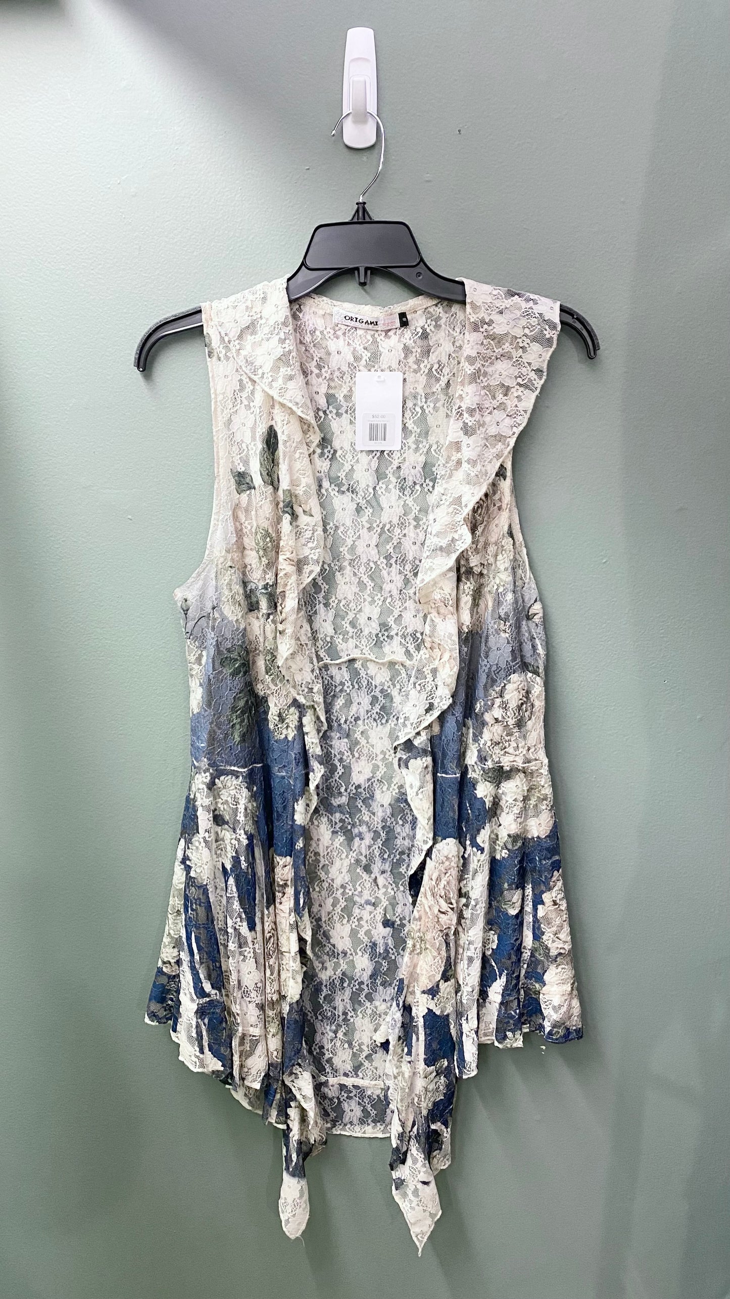 Origami Lace Layering Top with Ruffles
