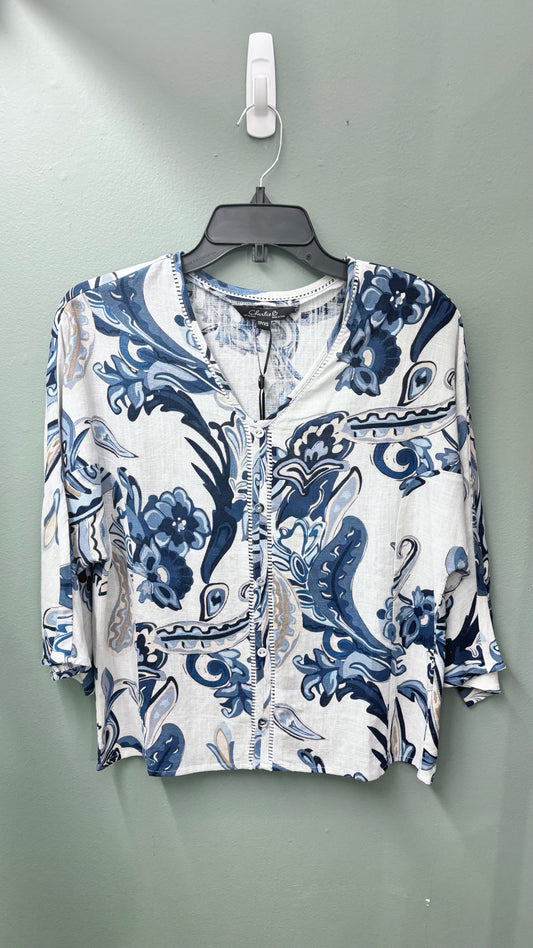 * Charlie B Printed Dolman Sleeve Blouse