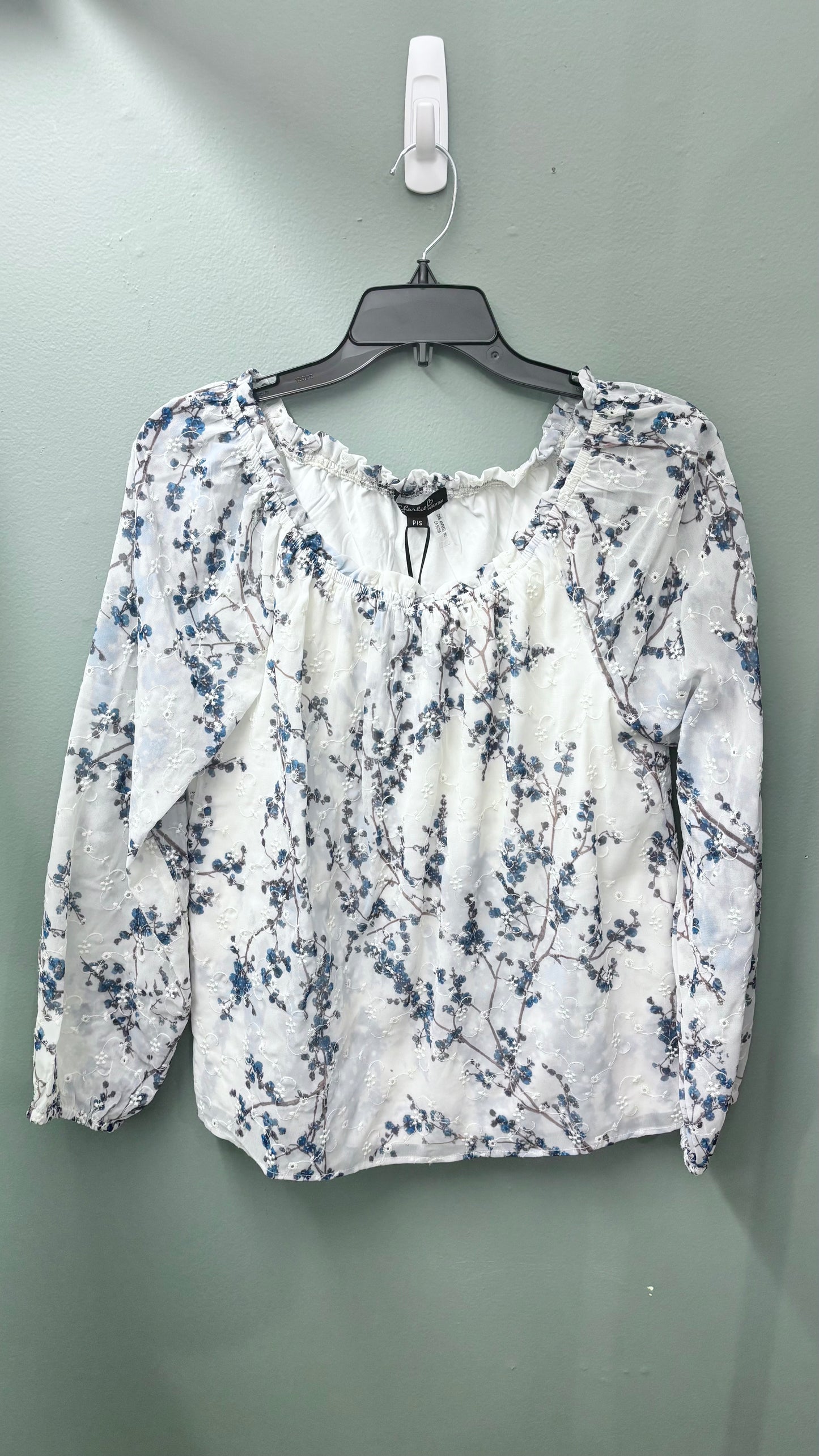 * Charlie B Eyelet Raglan Blouse