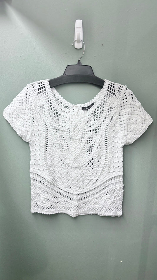 * Charlie B Short Sleeve Crochet Top