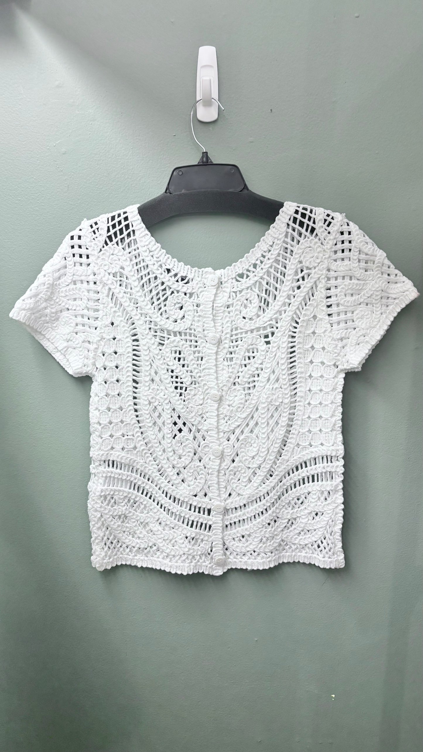 * Charlie B Short Sleeve Crochet Top