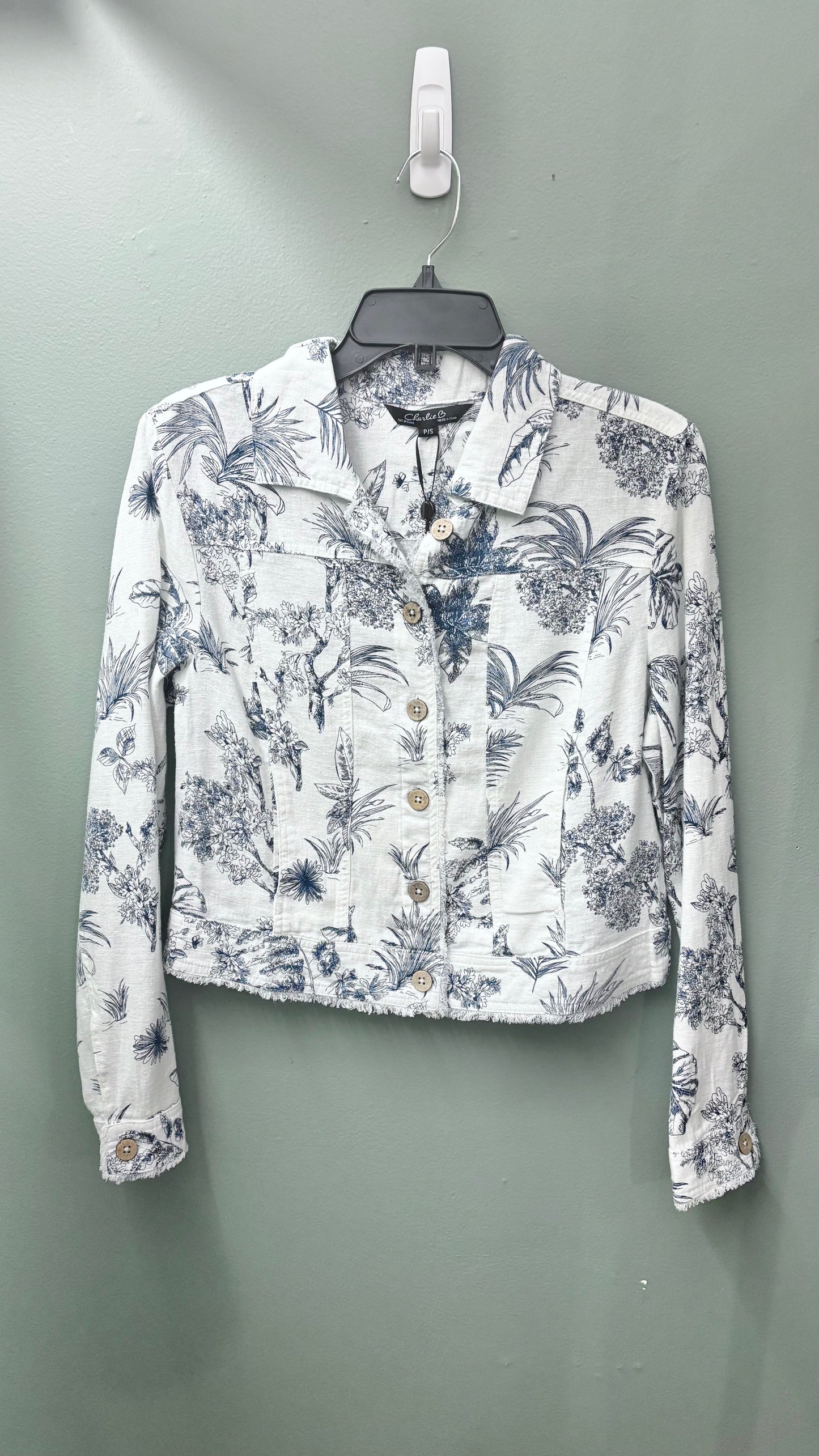 * Charlie B Printed Linen Jacket