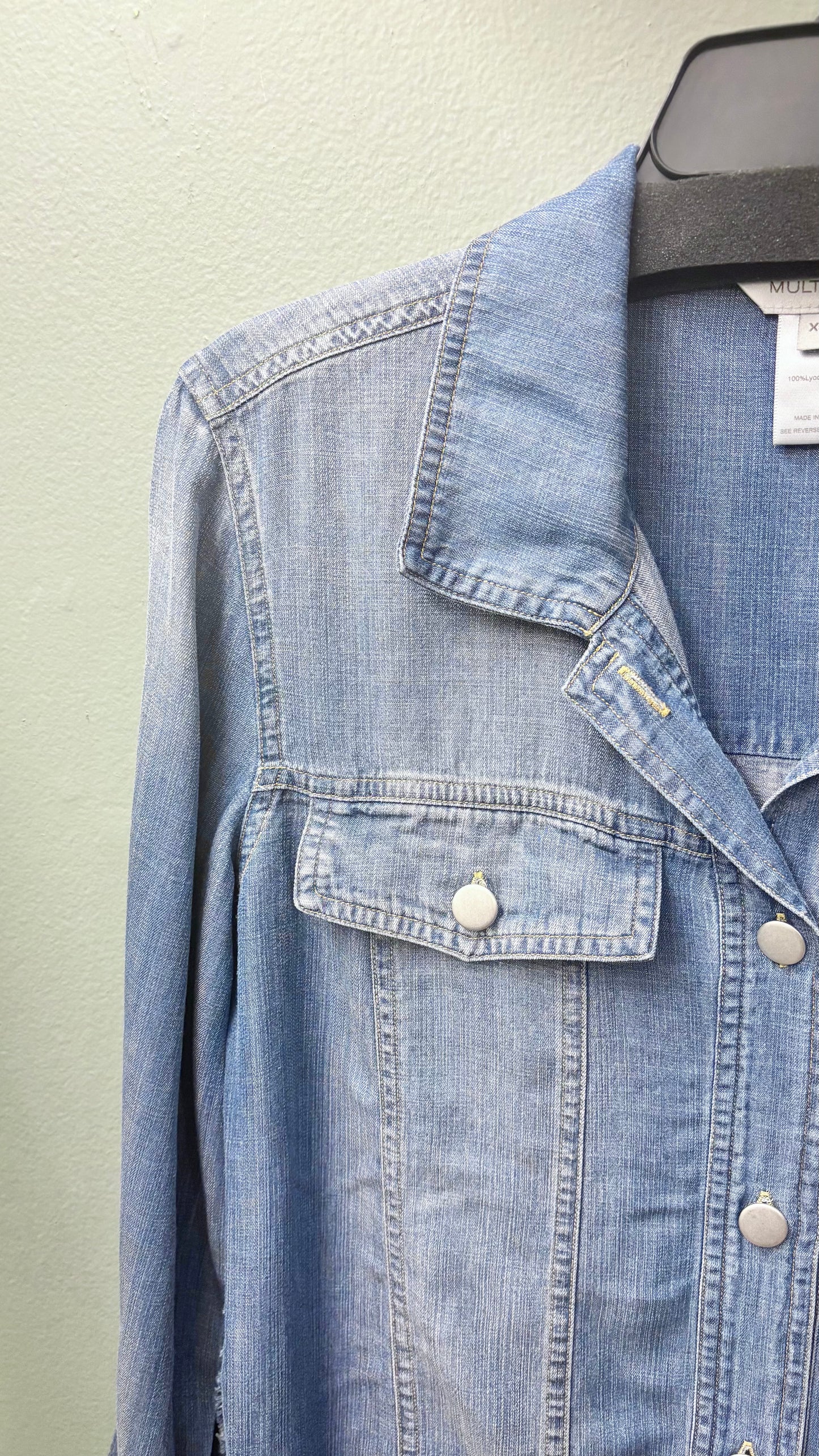 * Multiples Ruffle Jacket Top
