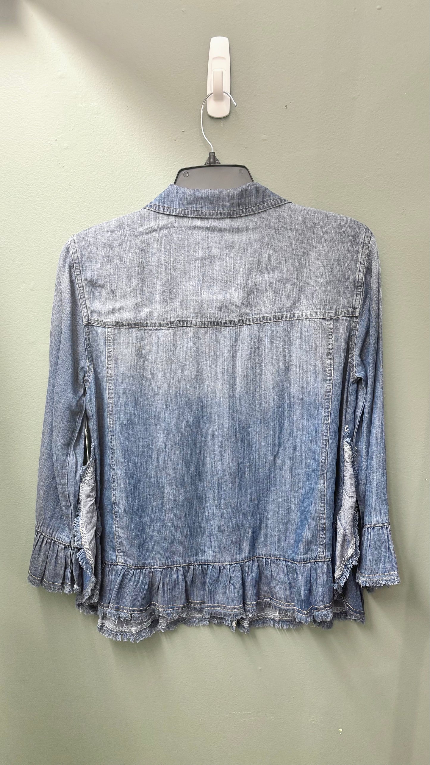* Multiples Ruffle Jacket Top