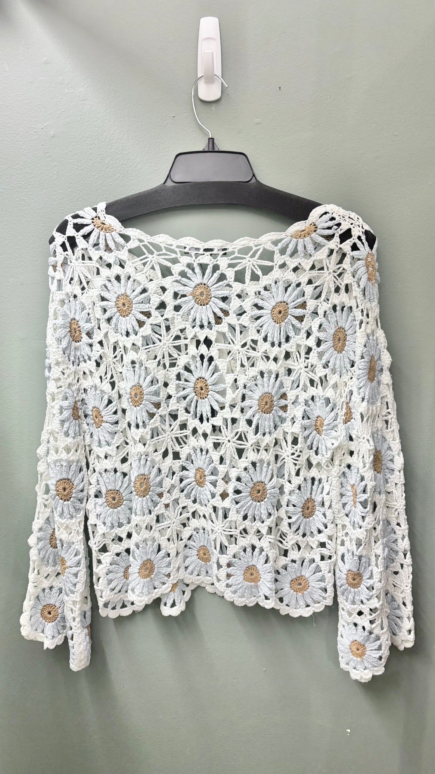* Charlie B Flower Crochet Sweater
