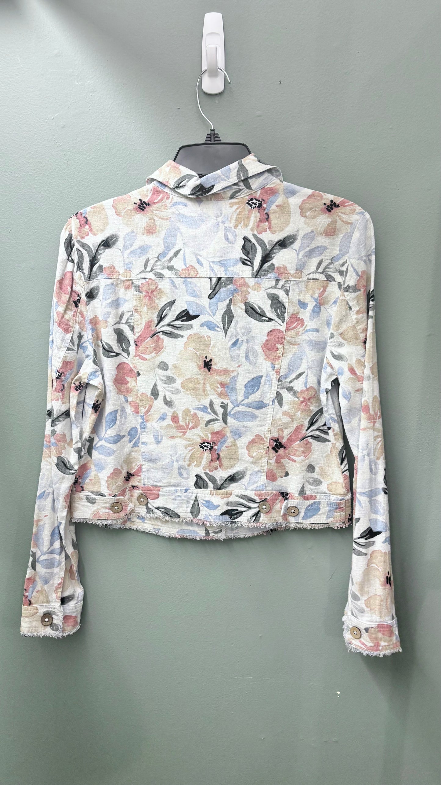 * Charlie B Floral Printed Linen Jacket