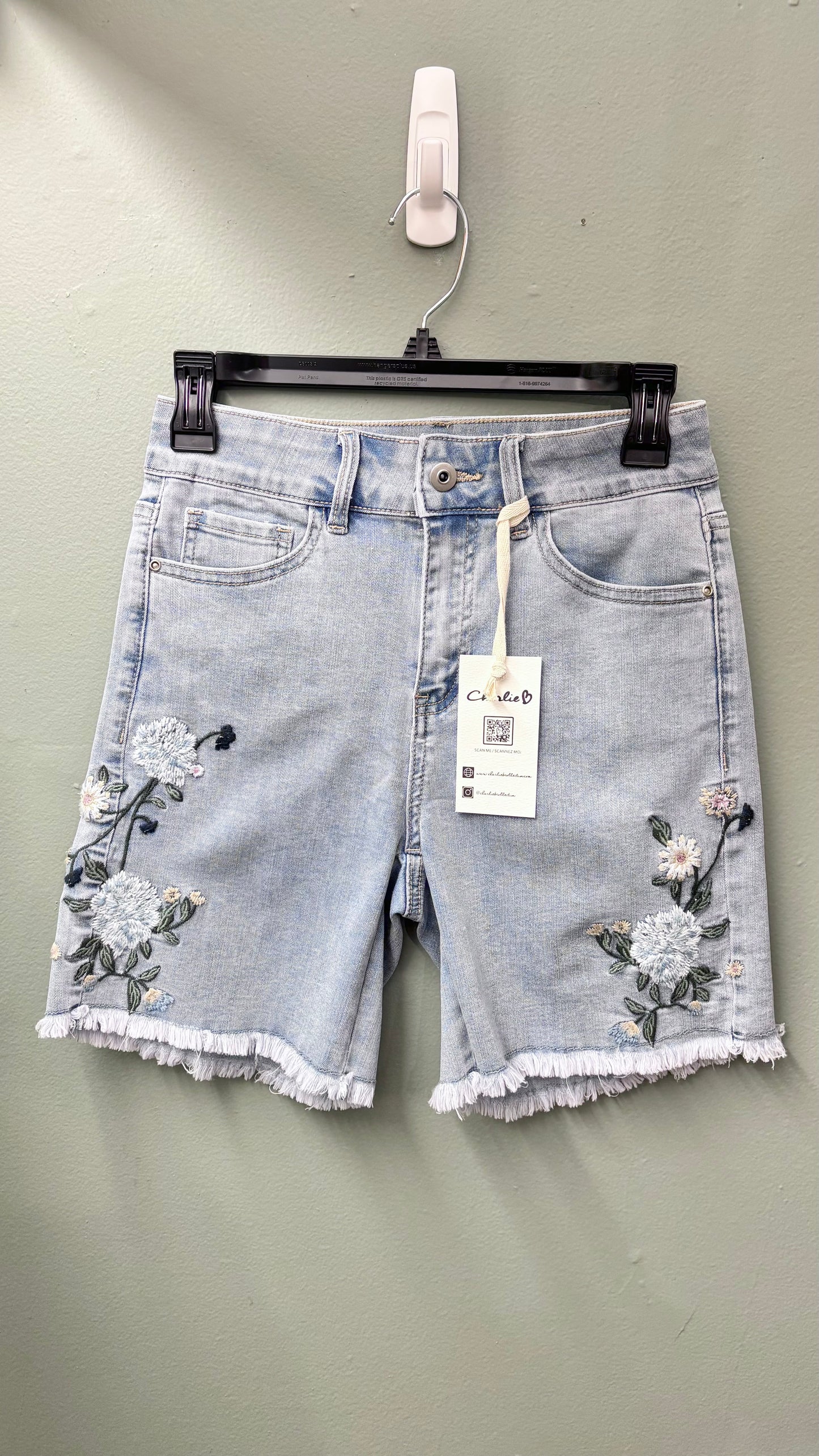 * Charlie B Embroidered Shorts