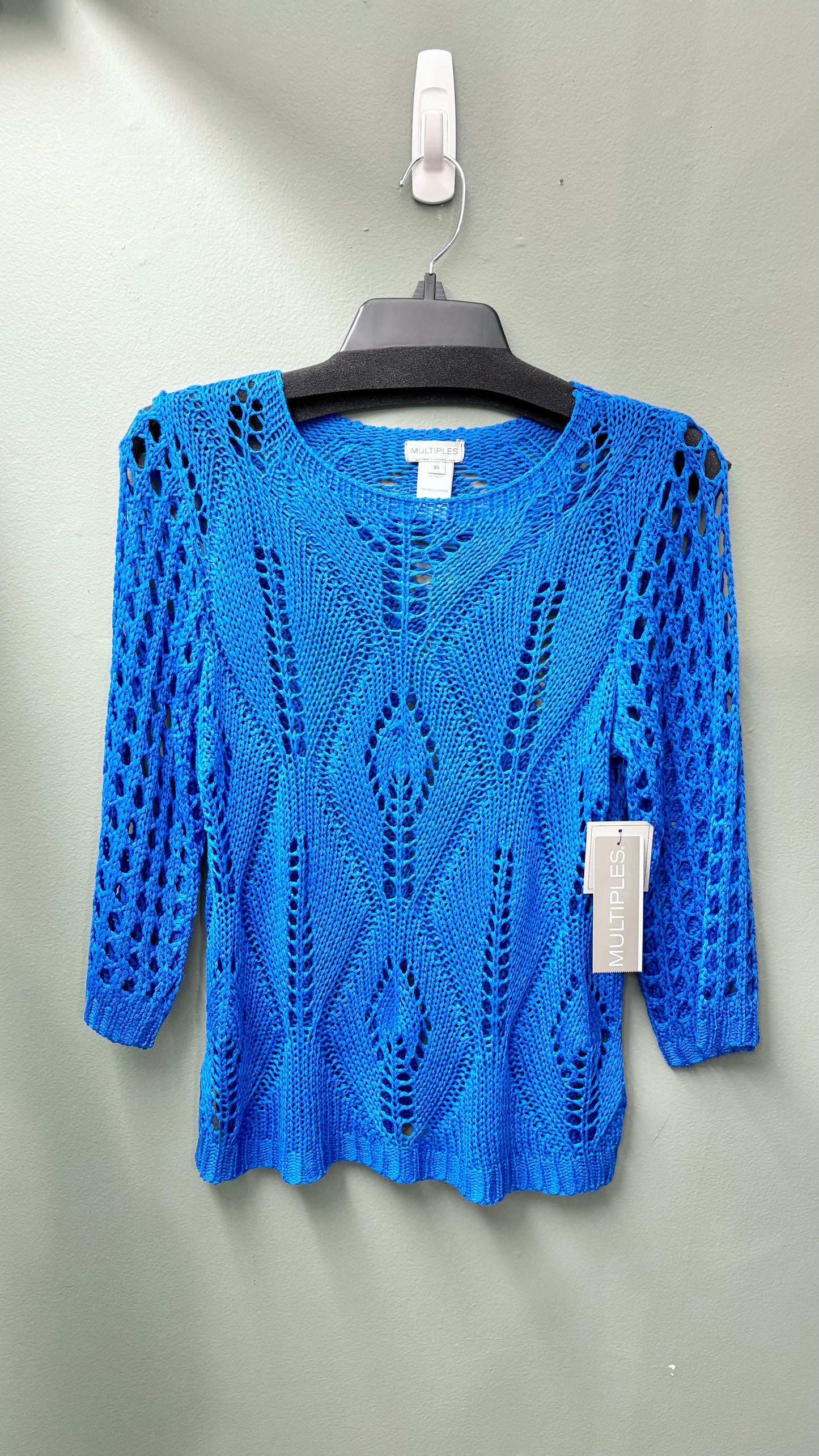 * Multiples Blue Crochet Top