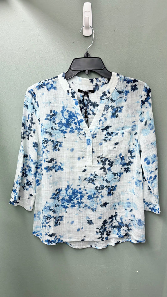 * Charlie B Blue Floral Gauzy Top
