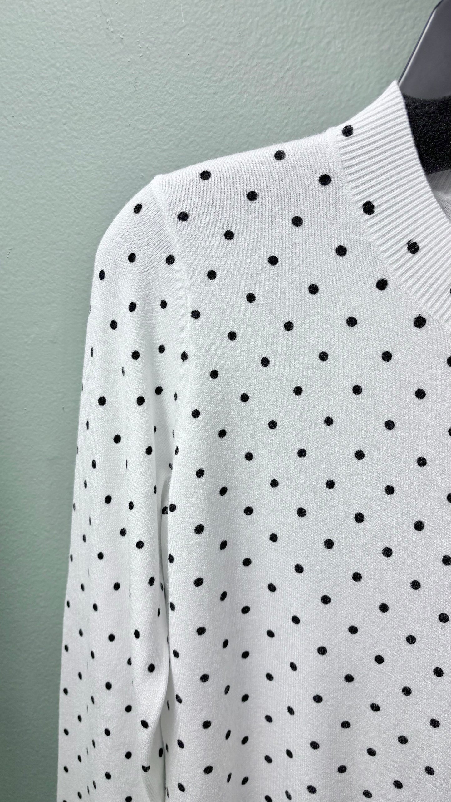 * Rain + Rose Polka Dot Lightweight Cardigan Sweater